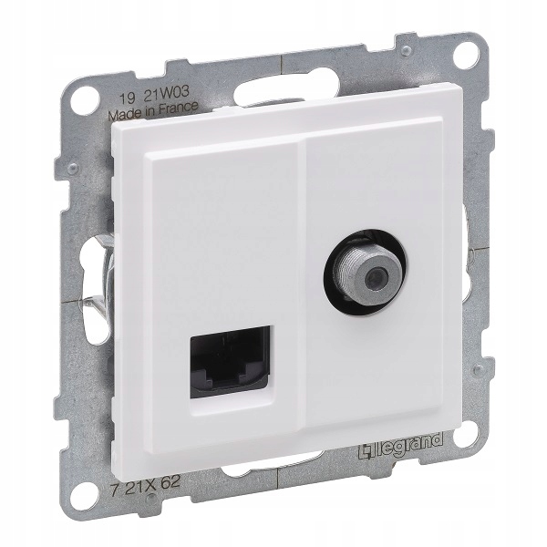 

Suno Gniazda TV+RJ45 Białe (721162)