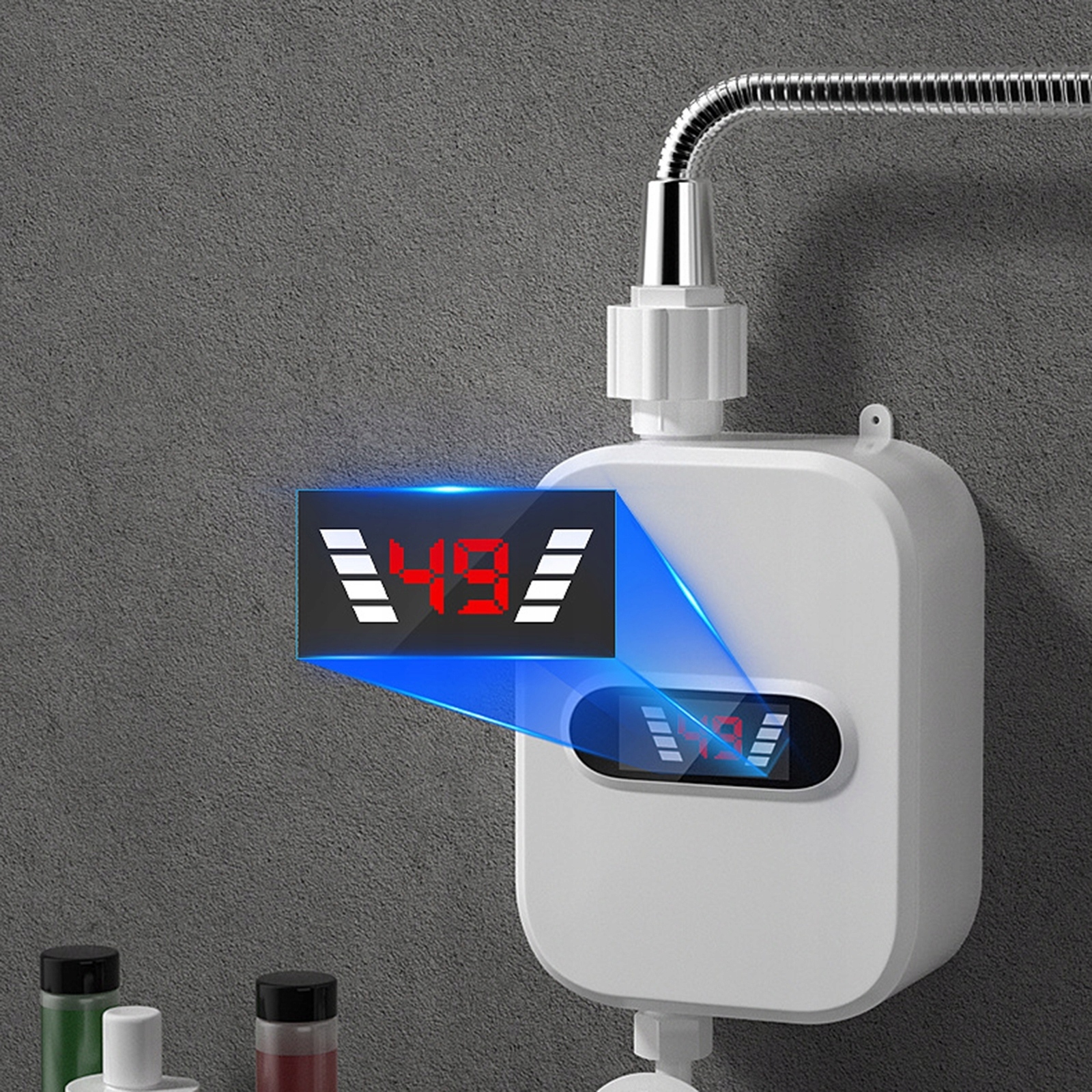 PODGRZEWACZ WODY PRYSZNICOWY PRZEPŁYWOWY 3.5KW LCD Częstotliwość 50 Hz