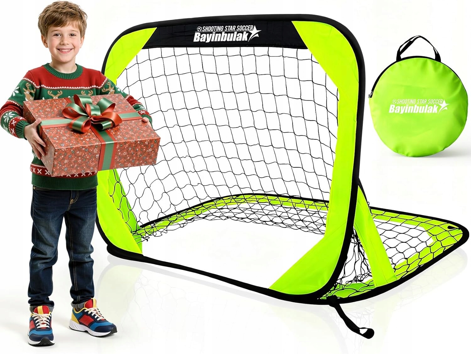 Přenosná Skládací Mini Branka Na Fotbal Pro Děti 100x70 cm