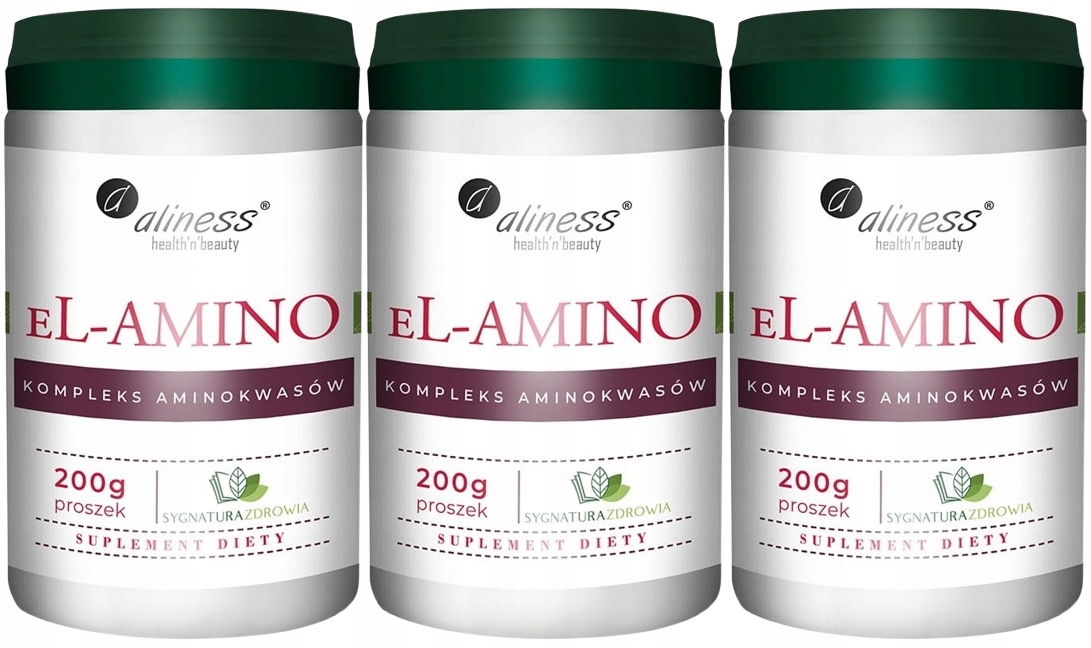3 x eL-AMINO Komplex aminokyselin 200 g Fyzická námaha L-lysin L-leucin