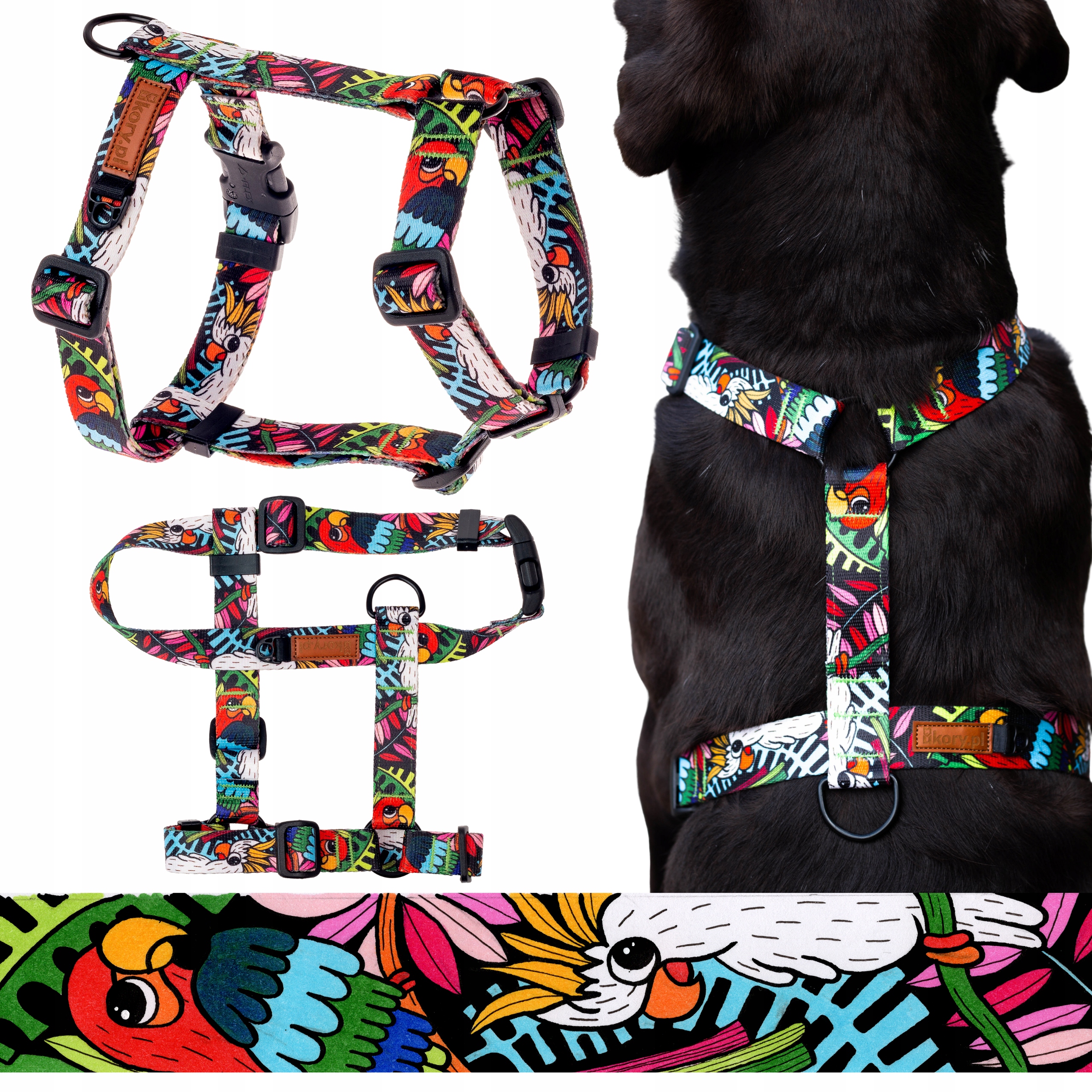 Levně Protiúnikové postroje Guard pro malého psa teriéra S/m 20 mm Ukory Jungle