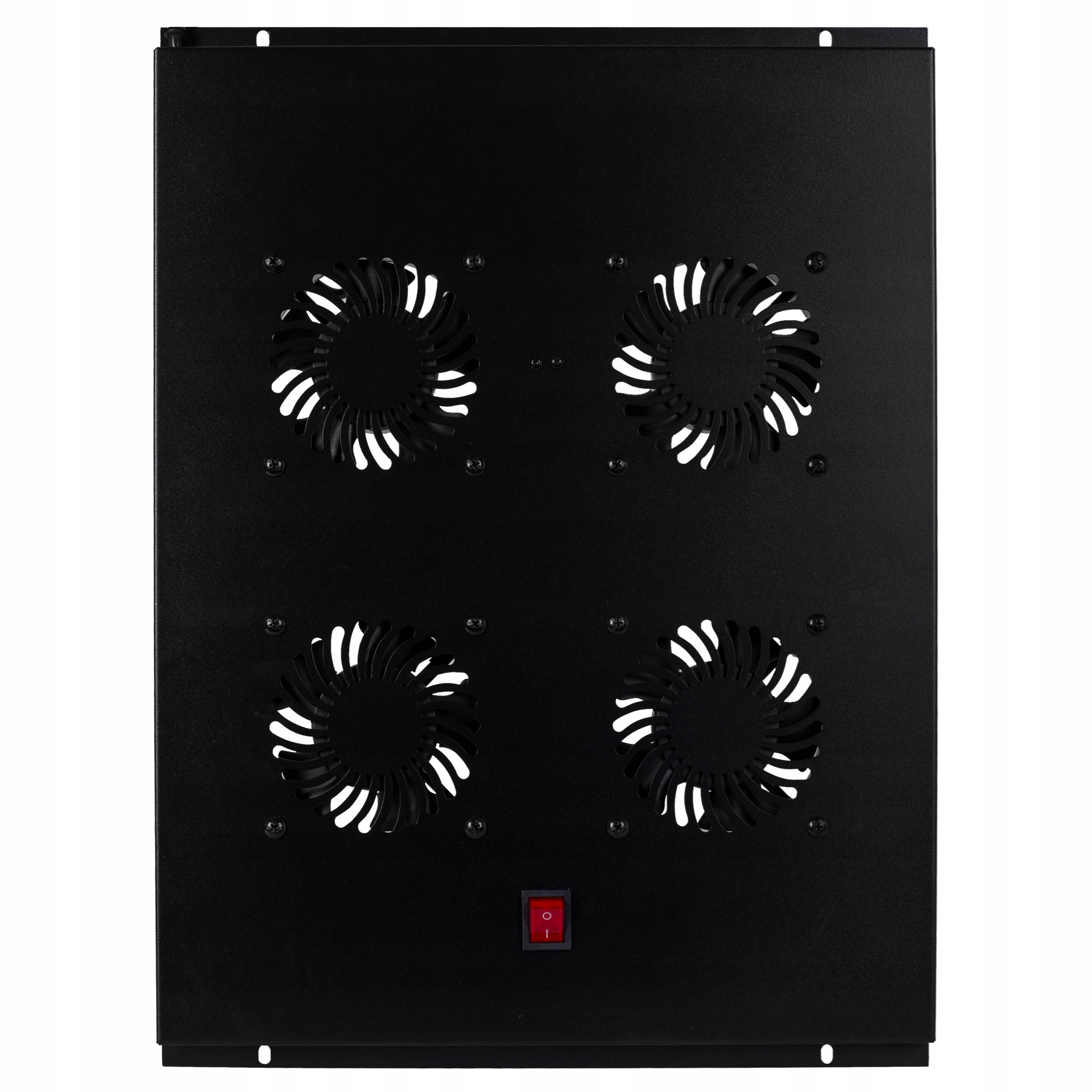 Panel wentylacyjny Rack 19" 4x wentylator do szafy 600x800 Neku Flr Green