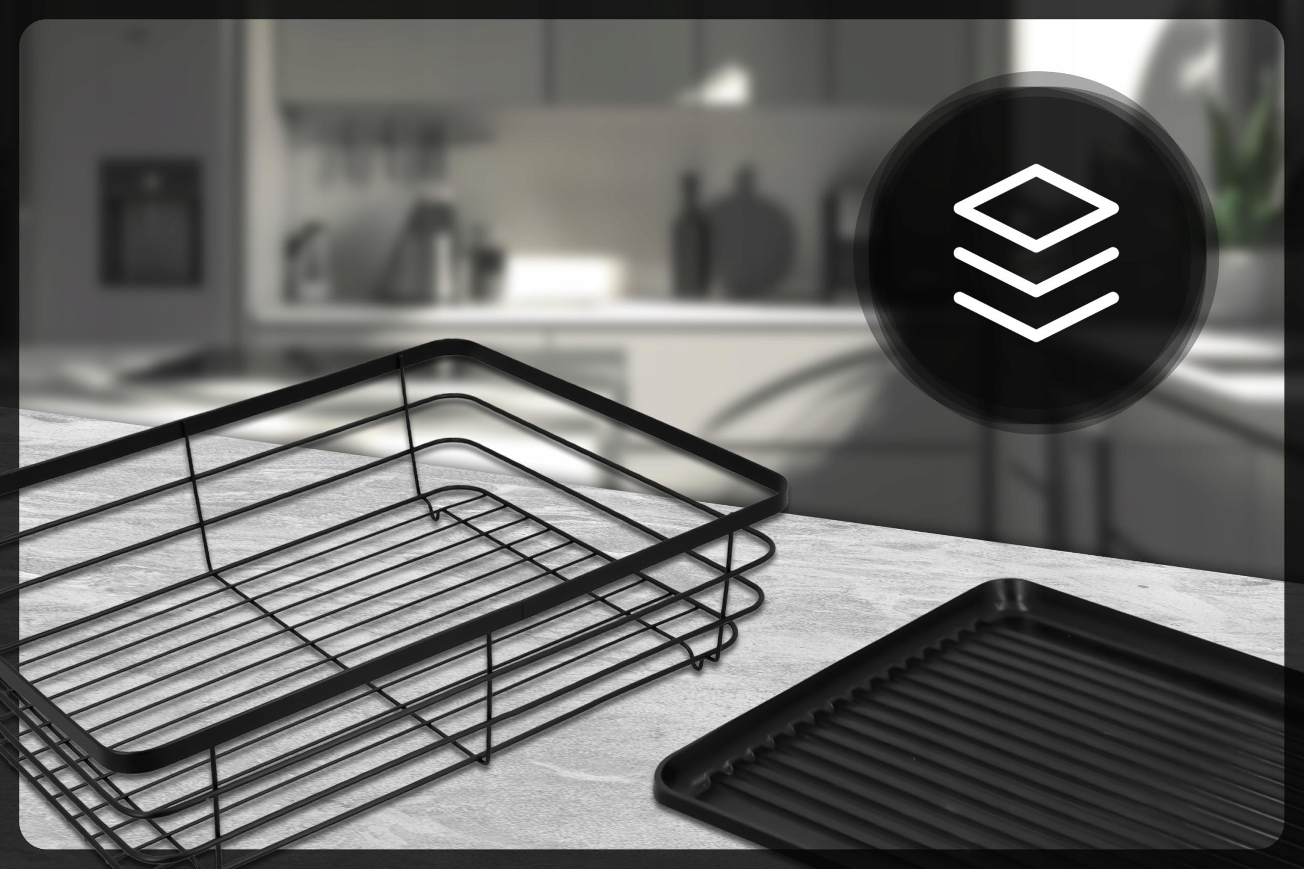 SUSZARKA DO NACZYŃ DWUPOZIOMOWA POJEMNA DUŻA OCIEKACZ + POJEMNIK NA SZTUĆCE Typ dwupoziomowa