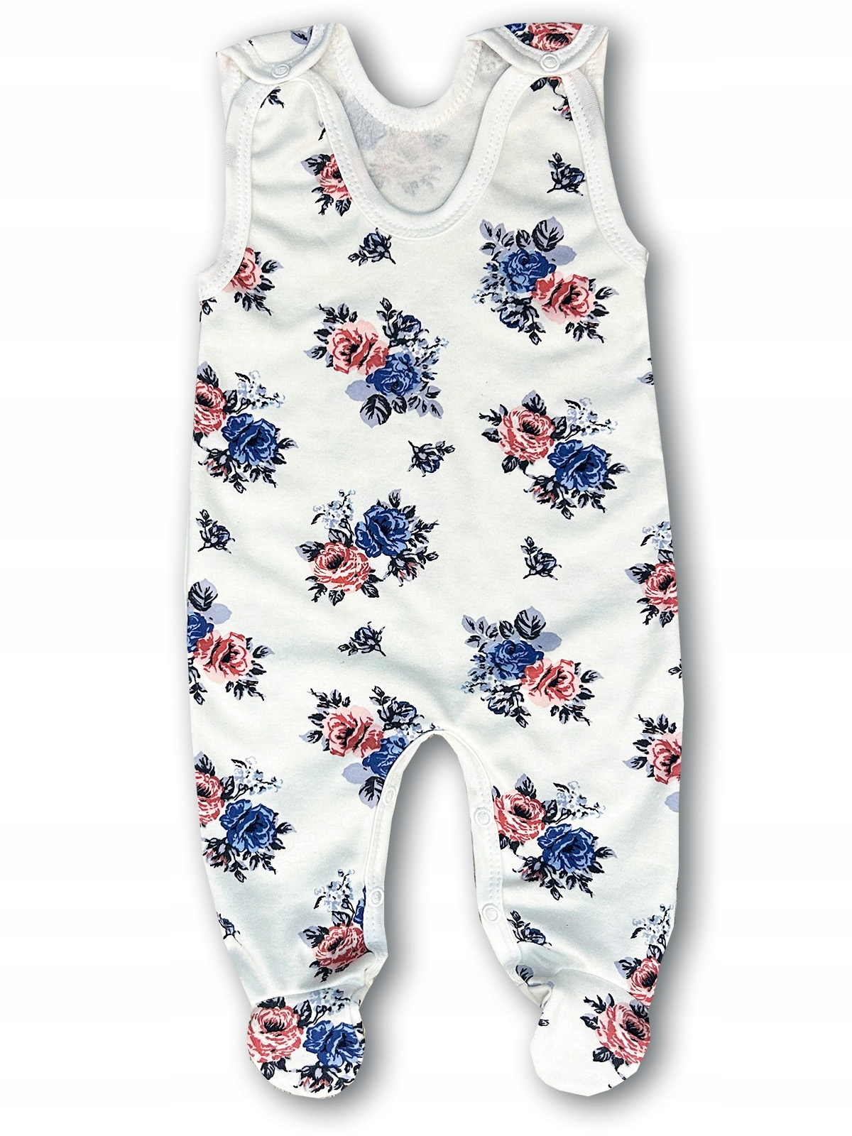 ŚPIOCHY śpioszki ROZPINANE 92 PIŻAMKA dla dzieci PAJAC w RÓŻYCZKI