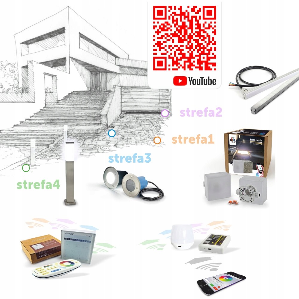 8x Kostka Brukowa LED LedBruk 24V Granit RGBW BC Kod producenta LB8_005_24V_RGBW_C