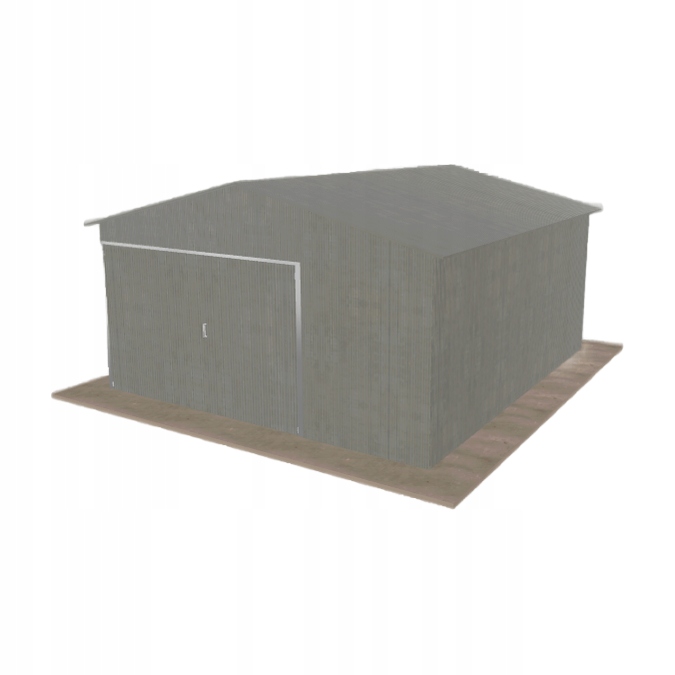 Plechová garáž 4.5x5 m jednopolohová, sedlová Pozink