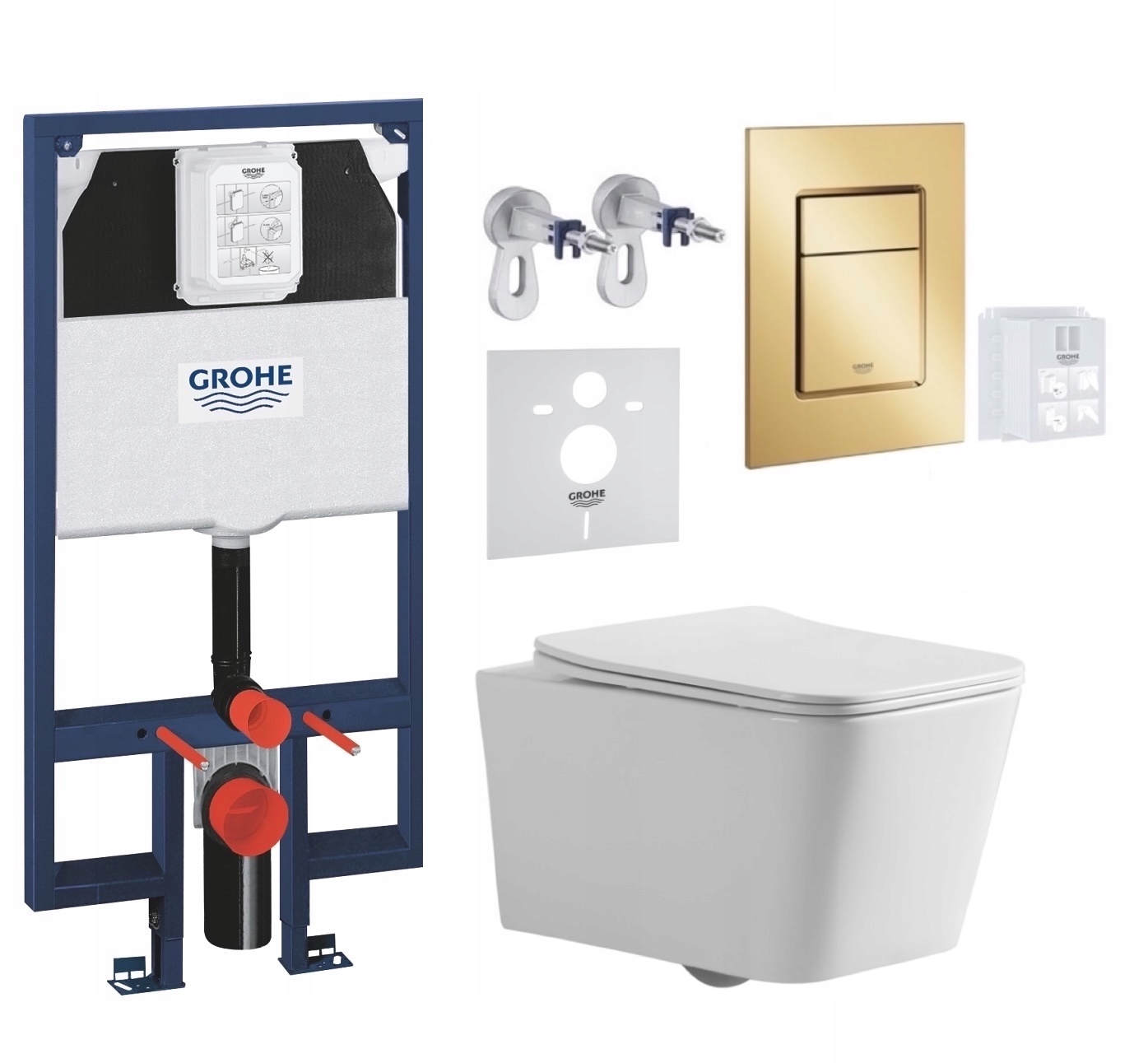 7v1 Wc Sada, Stelaz Grohe Slim Wc Miska Imprese Tornado Tlačidlo