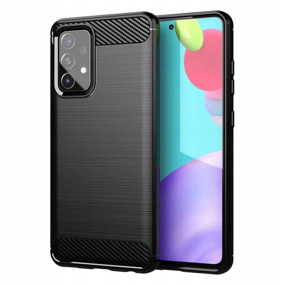 Carbon Case elastyczne etui pokrowiec do Samsung Galaxy A72 4G czarny
