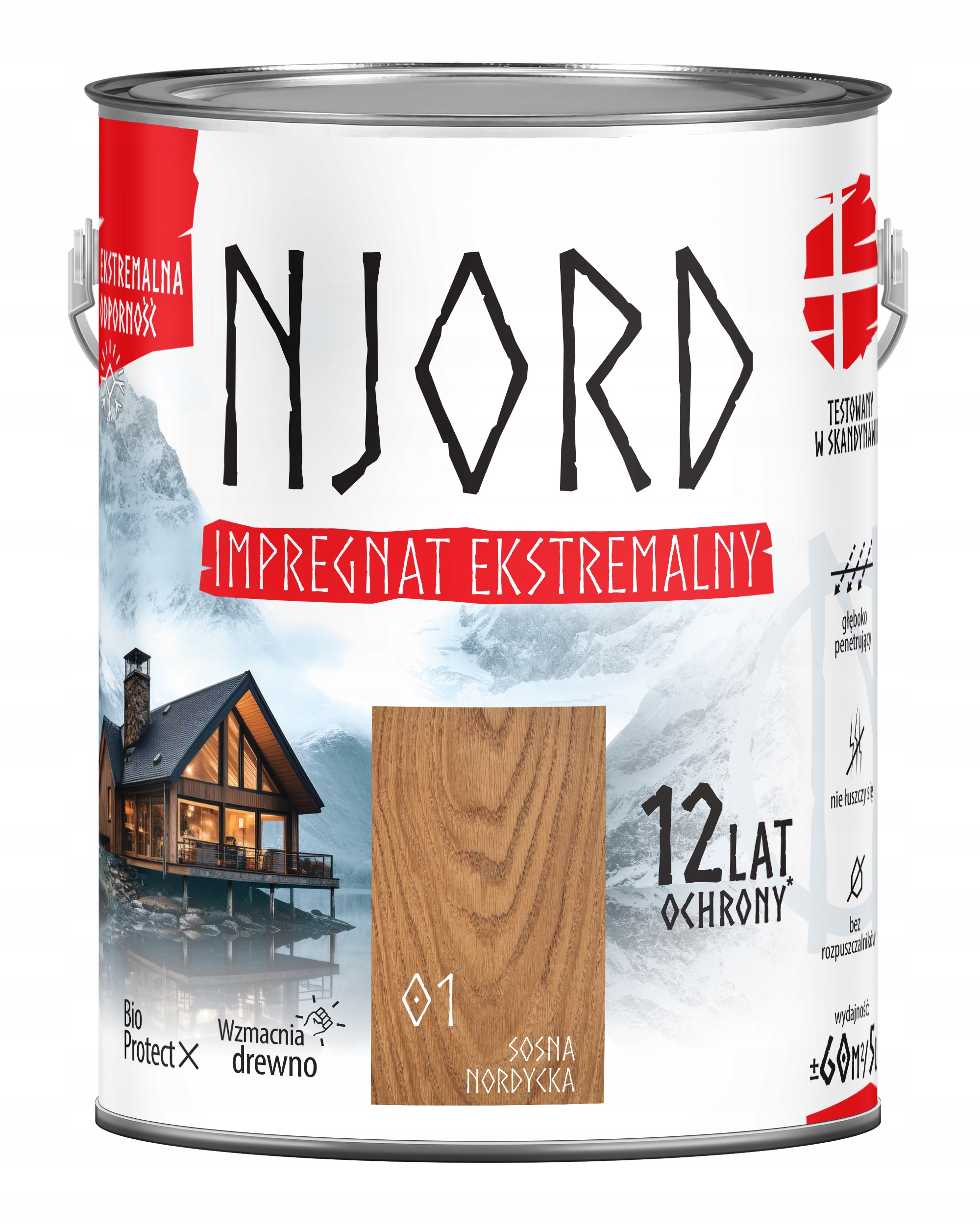 Njord Impregnat Ekstremalny Do Drewna Sosna Nordycka 5L