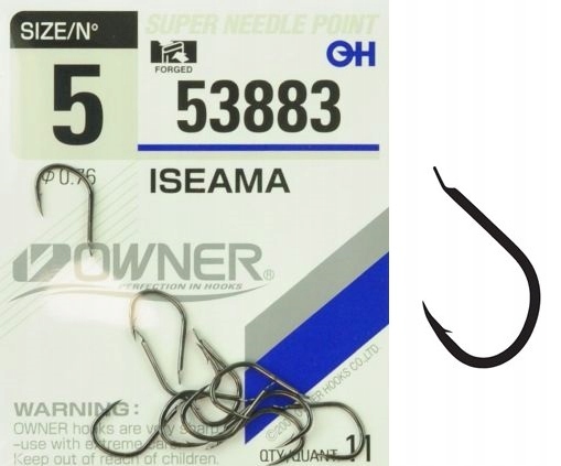 Nr 5 Haczyki 53883 Owner Iseama Haczyki Z Łopatką Uniwersalne Kute