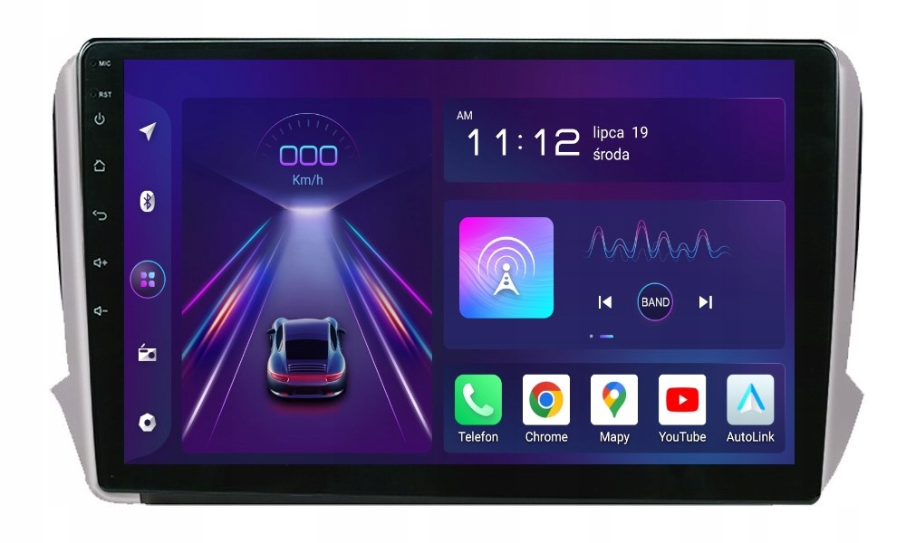 10,1" Nawigacja Radio 2DIN Android Peugeot 208 8/256 Gb Dsp Carplay Lte