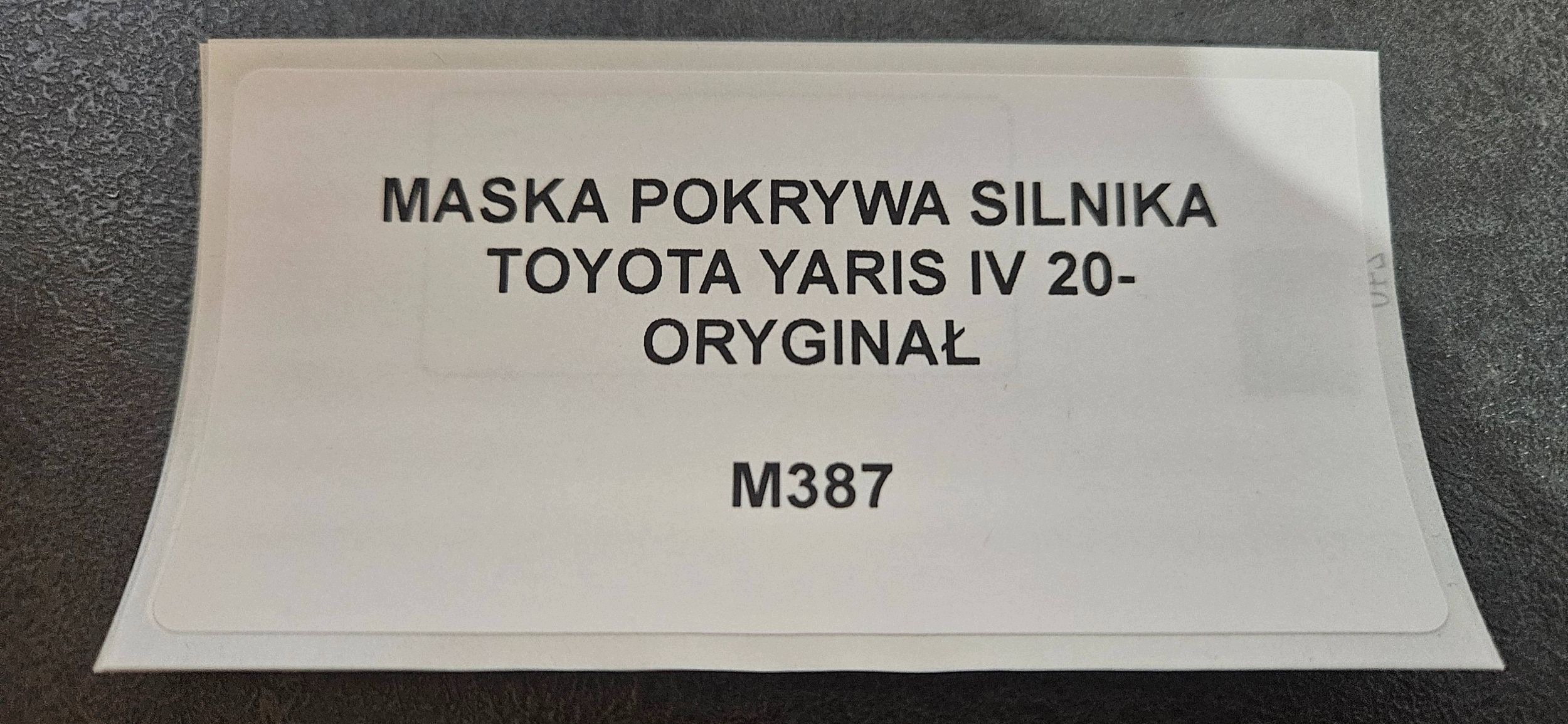 bonnet TOYOTA YARIS IV 20- original