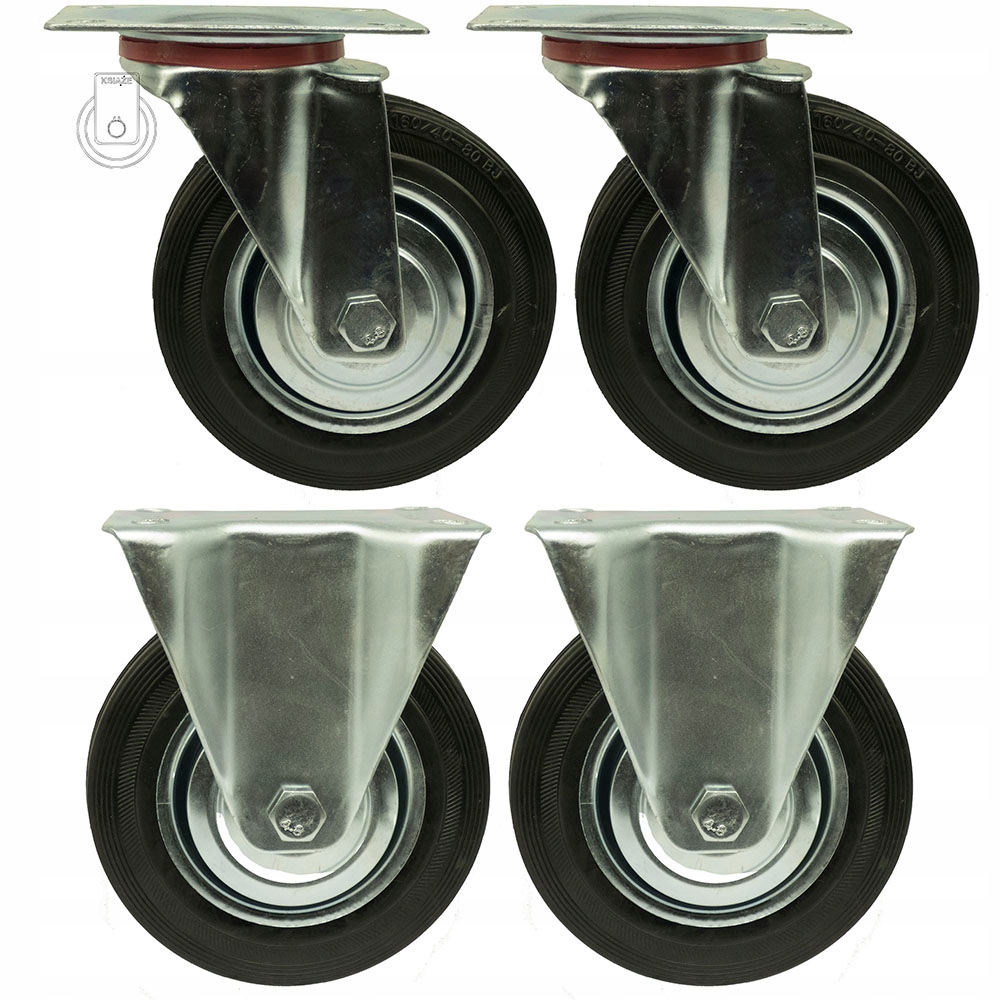 

Komplet 4 Szt. Kół fi 160 wózek regał 13STGU160