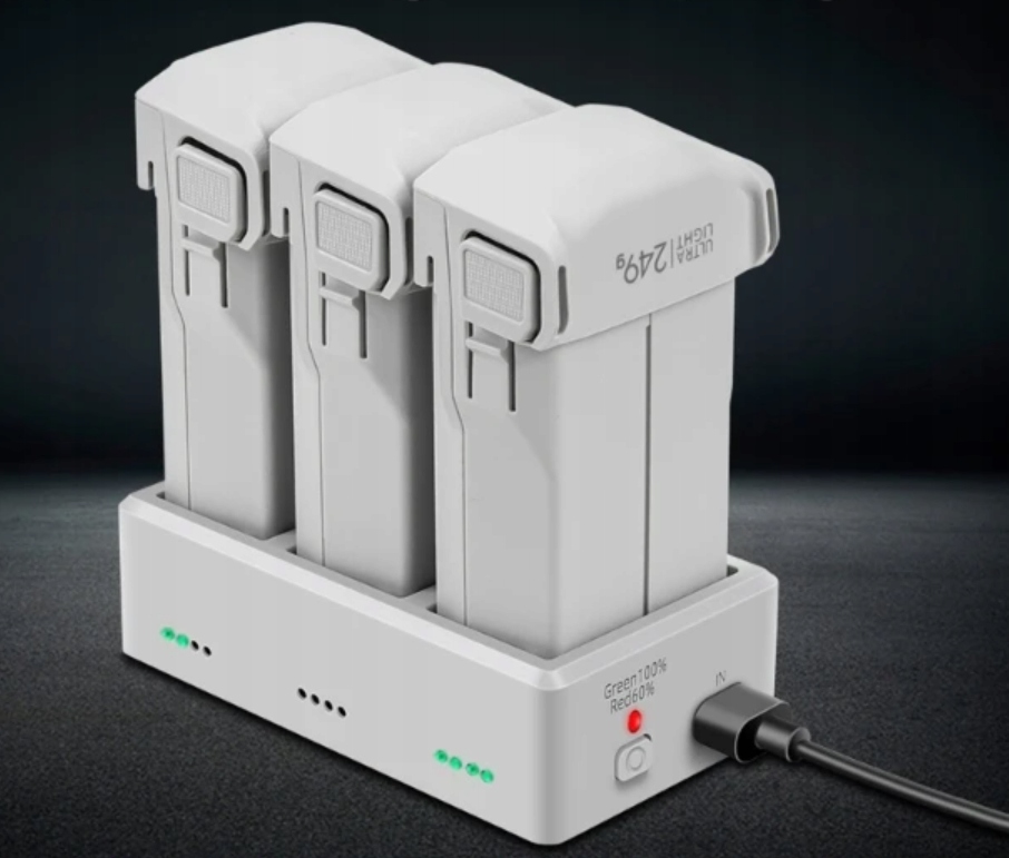 Ładowarka HUB dron DJI Mini 3 / Mini 3 Pro / Mini 4 Pro 3-aku YX storage