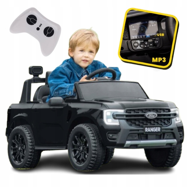 Sun Baby Auto na Akumulator Ford Czarny 2x30W Pilot MP3 Led 12V Dla Dziecka