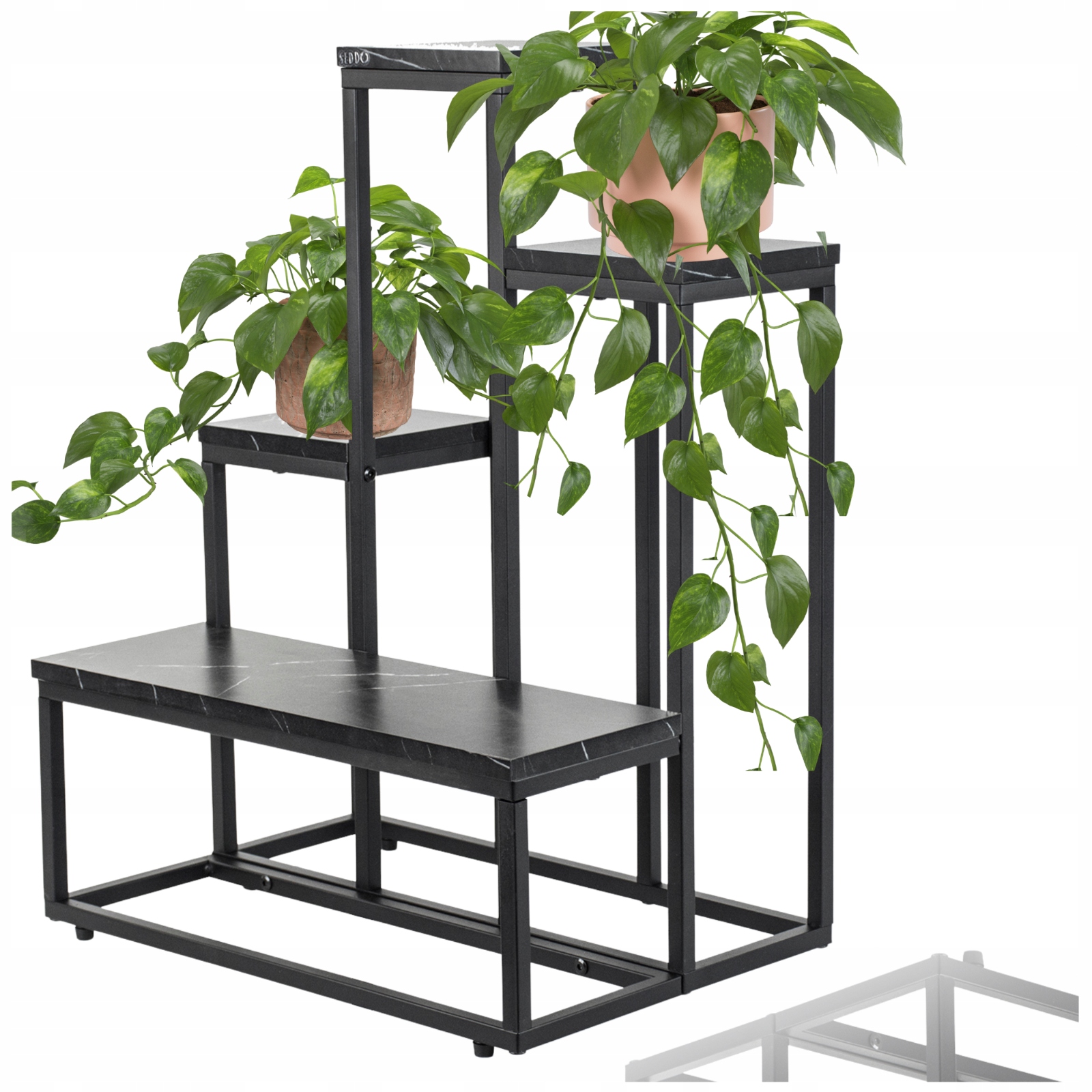 Kovový květináč, patrový, 6 rostlin, květináč, kovový loft, regál, květiny