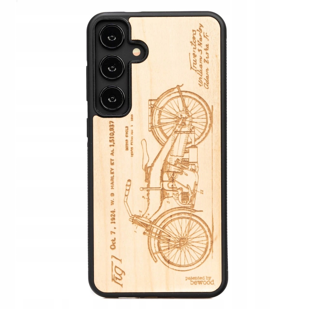 Dřevěné Pouzdro Bewood pro Samsung Galaxy S24 Fe 5G Harley Patent Aniegre