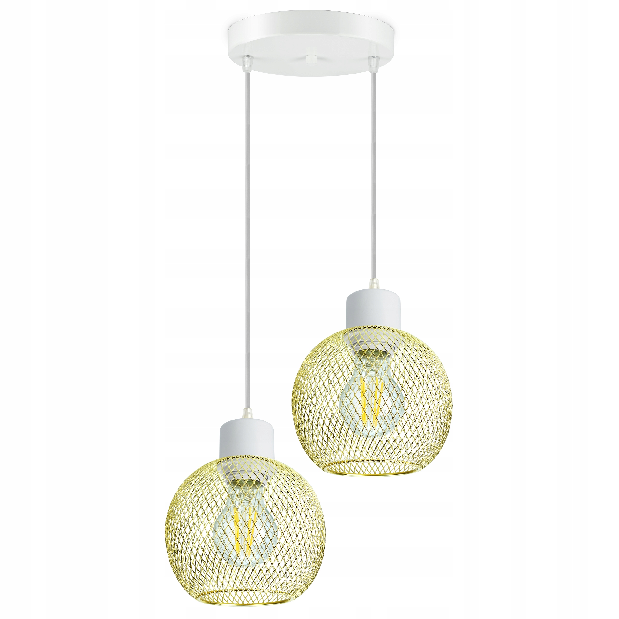 Závěsné Stropní Svítidlo Lustr Gold Globe 488-EZ2 Led 2xE27 Led Nastavitelné