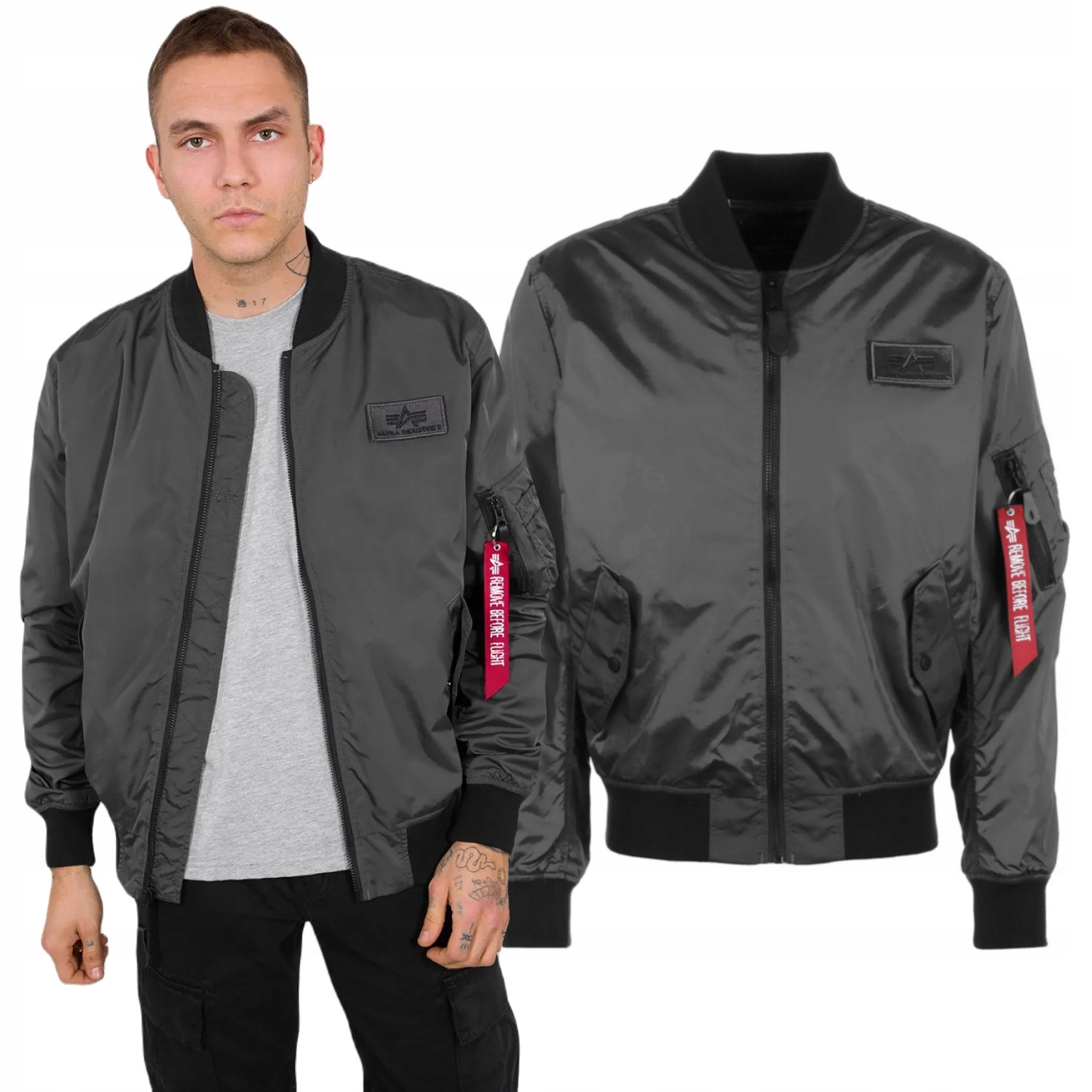 Kurtka Alpha Industries MA-1 TTC 126101 Grafitowa 14364415092