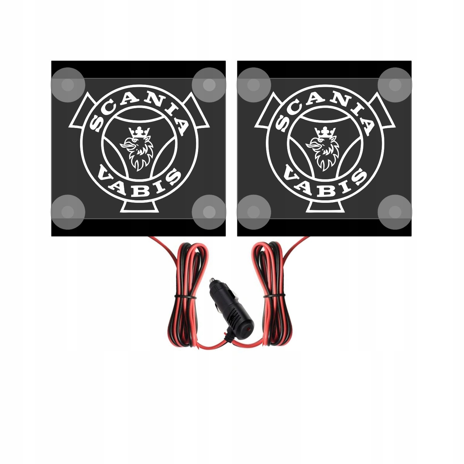 Led rohový štítek Scania Vabis 2 kusy Rohová tabule 15x15 cm