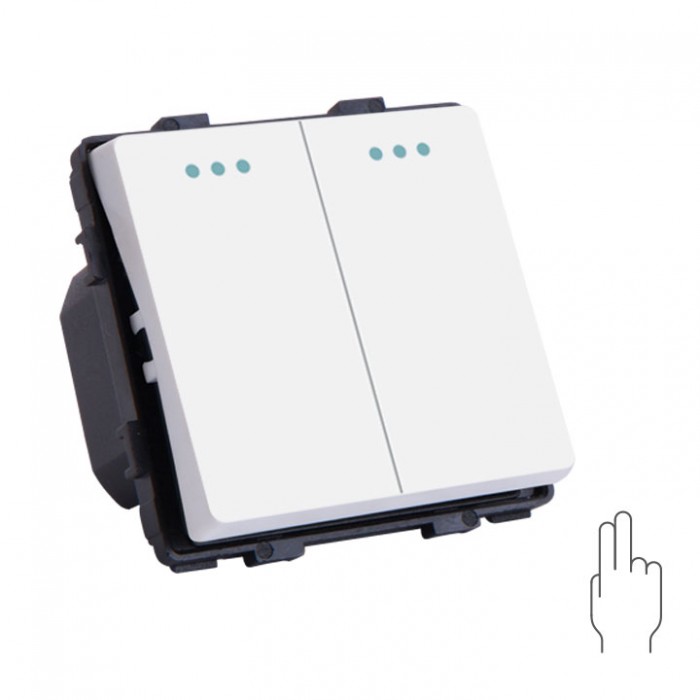 B-LINE DLX BIAŁY WYŁĄCZNIK PODWÓJNY X2 ŁĄCZNIK