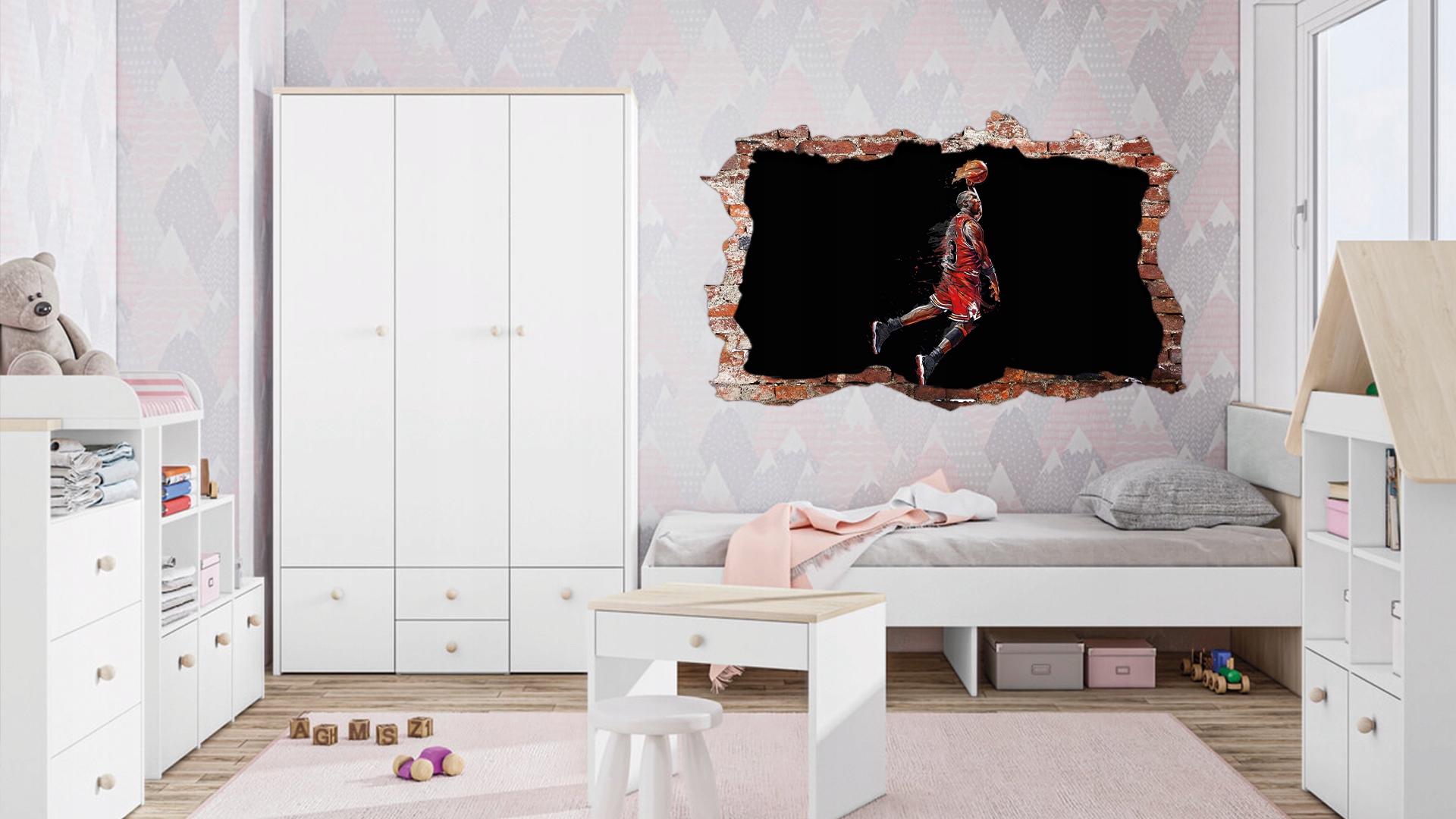 NAKLEJKI NA ŚCIANĘ Michael Jordan NBA 115x75 cm Stan opakowania oryginalne