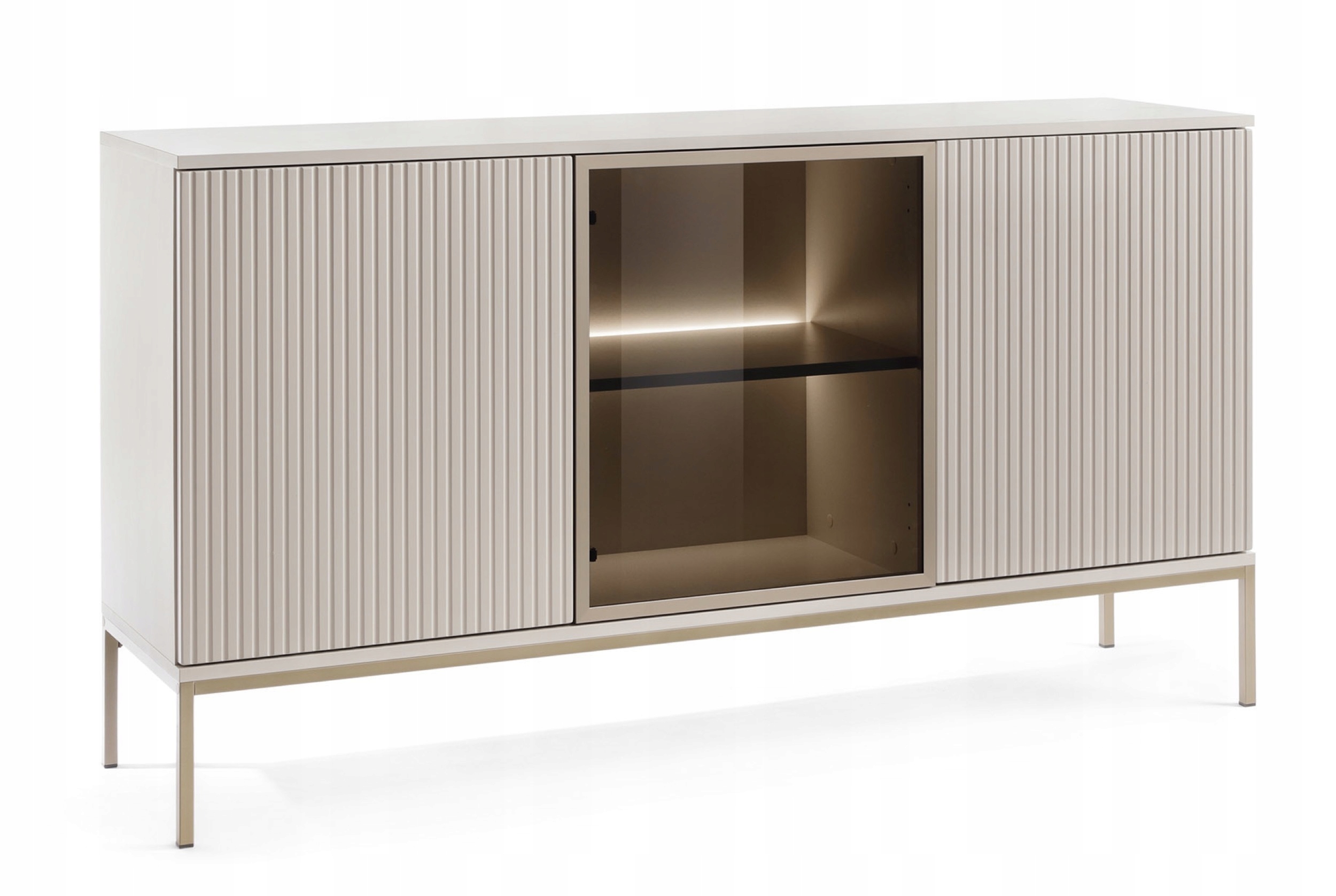 Komoda Tosena třídveřová s Led osvětlením 154 cm Kašmír