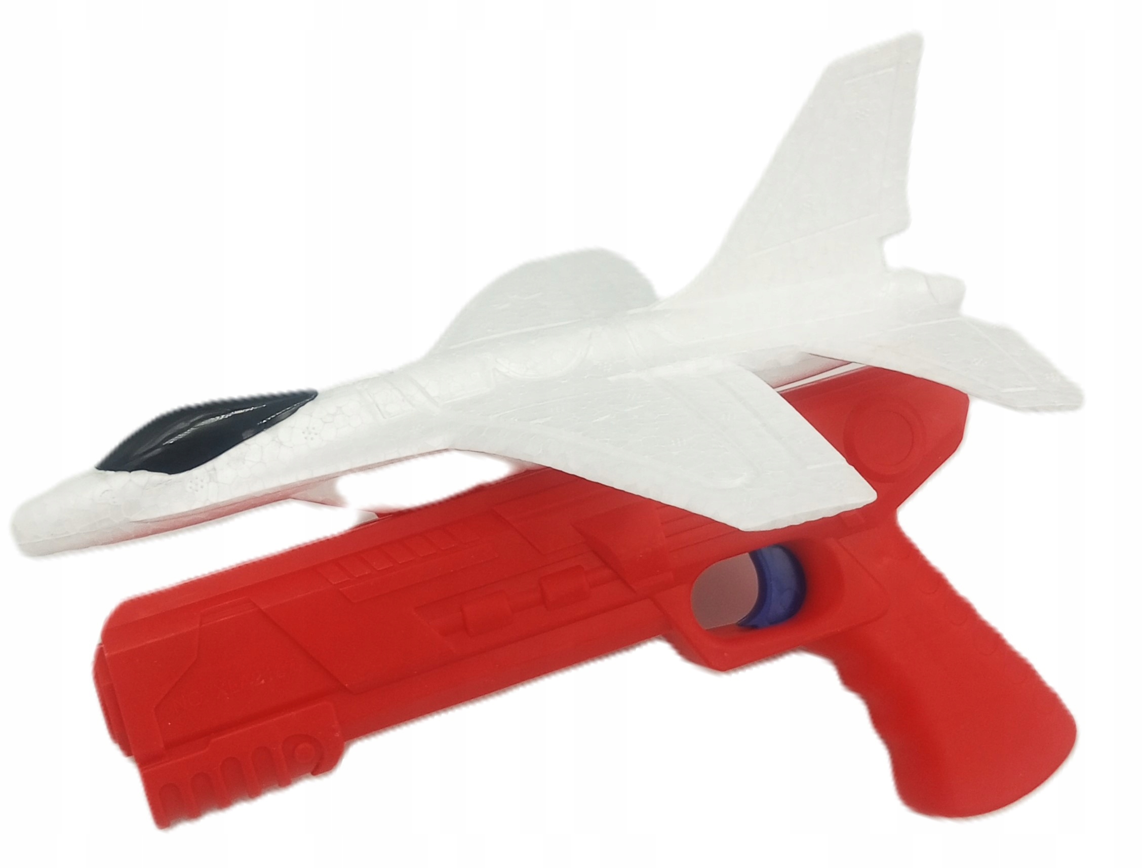 SUPER PISTOLET ZABAWKA WYRZUTNIA SAMOLOT SZYBOWIEC STYROPIANOWY F 16