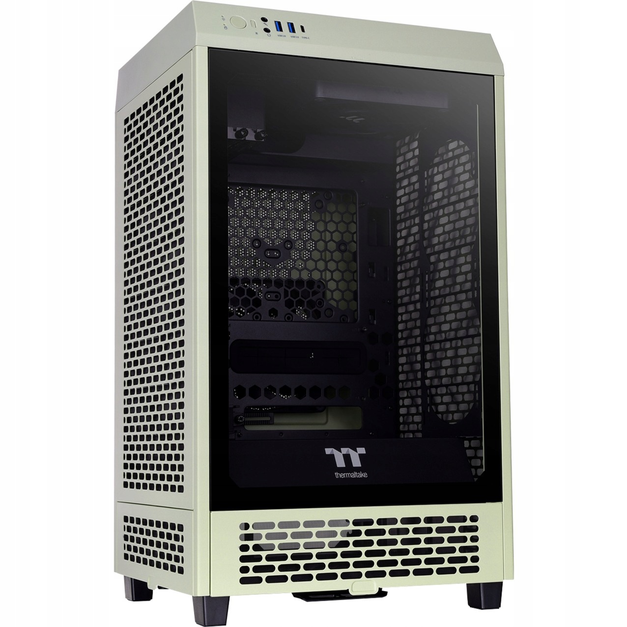Obudowa Mini-ITX Thermaltake The Tower 200, pionowa, szkło, jasnozielona