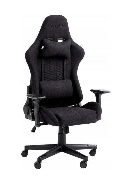 Nibe Fotel gamingowy, Krzesło gamingowe, czarny tkanina