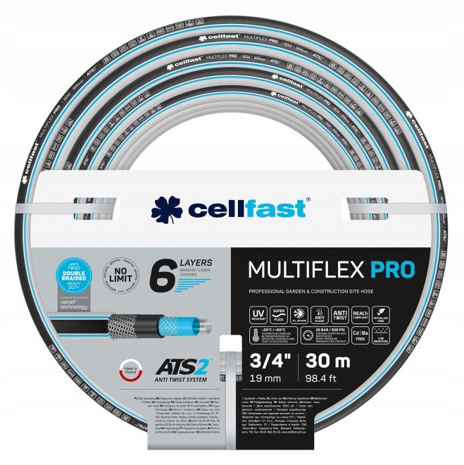 Wąż Ogrodowy Multiflex Pro Ats V 3/4'' 30MB 13-821 Cellfast