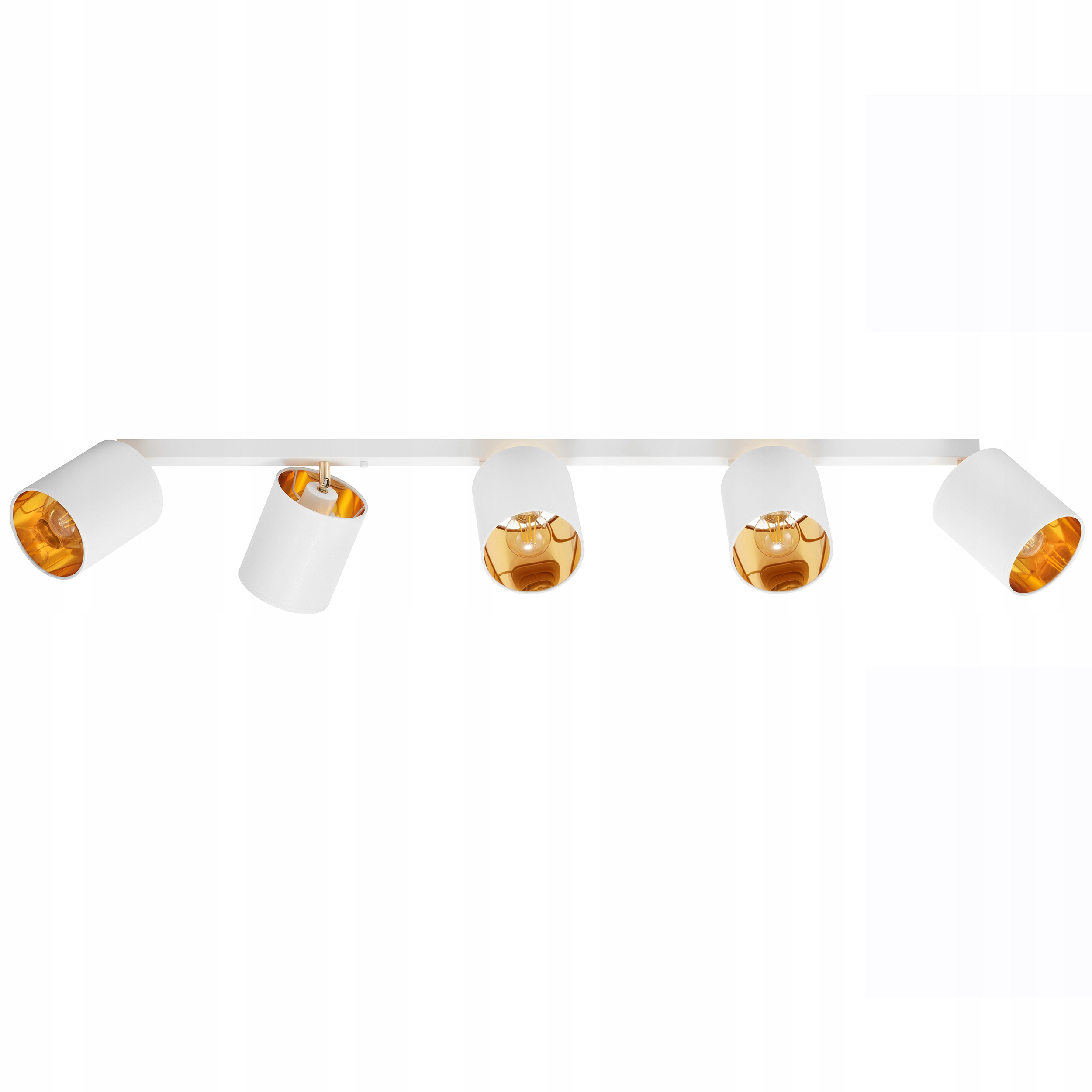 

Lampa Wisząca Sufitowa Żyrandol Plafon Biały/Złoty