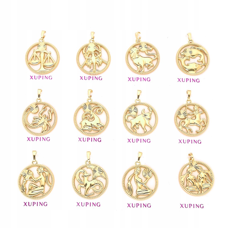 

Zawieszka stal nierdzewna Znaki Zodiaku złota koło