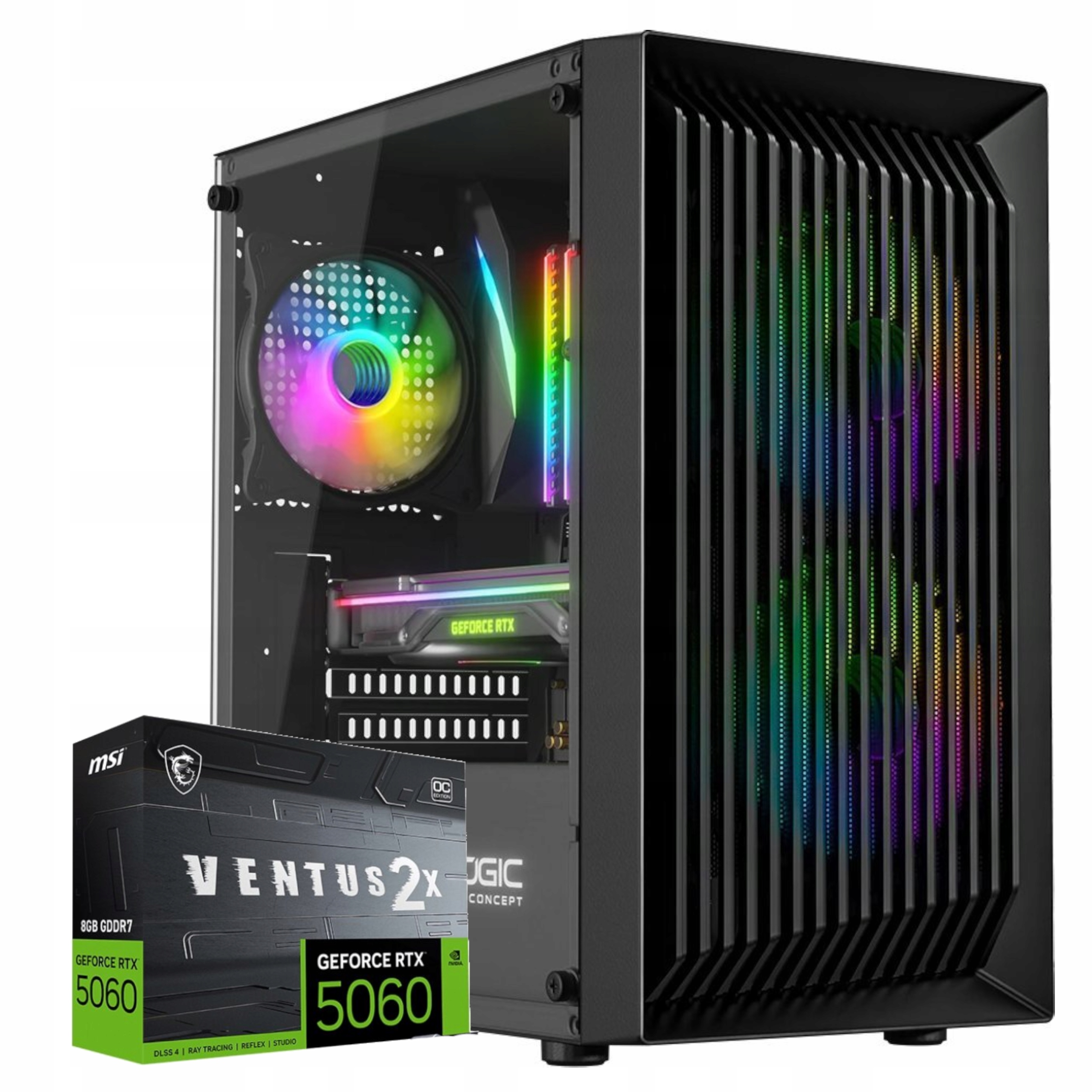 Komputer Do Gier RTX5060 l Ryzen 7 5700X l 32 Gb Ram l 1TB Ssd M.2 l Win 11