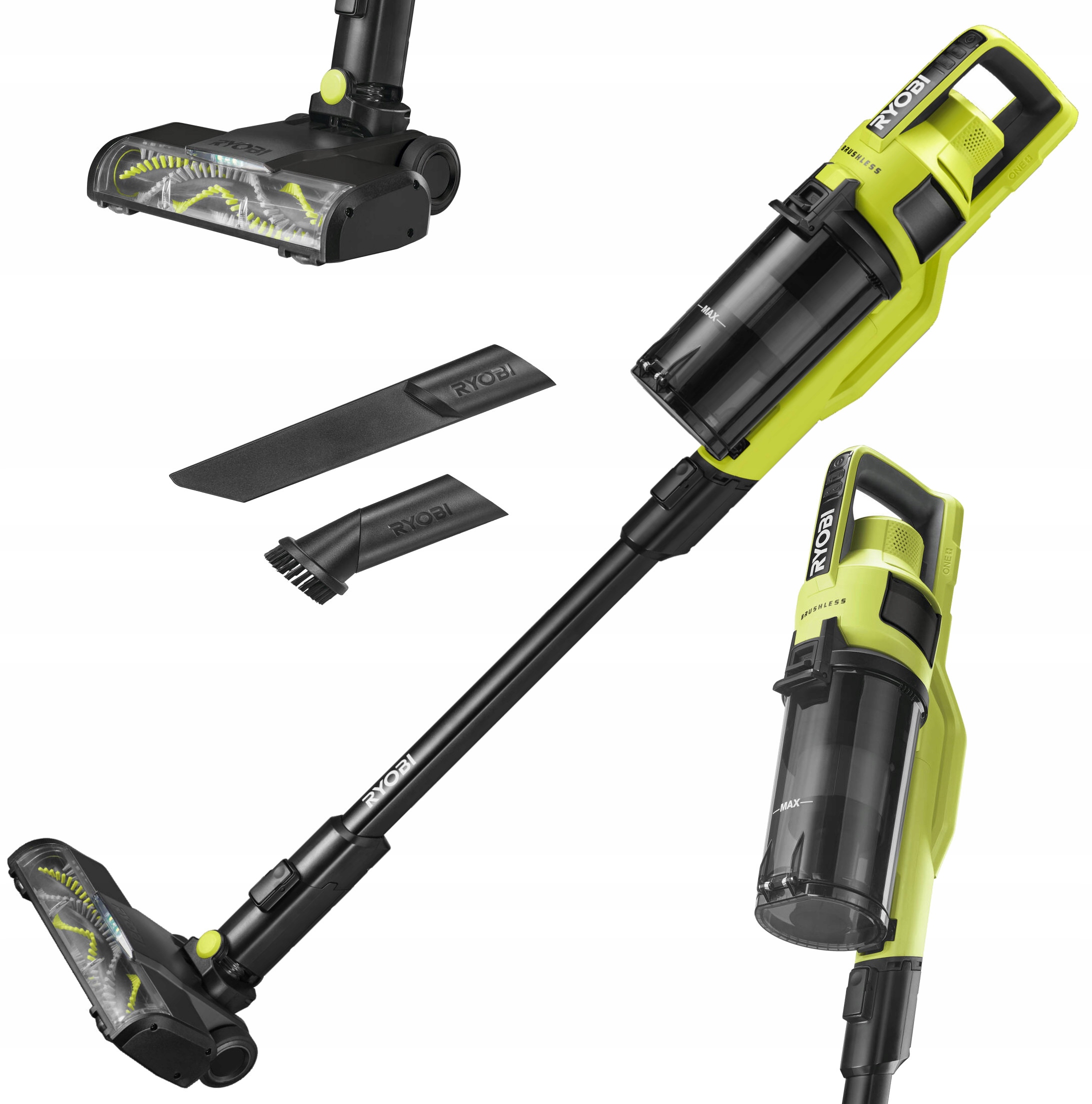 Vertikálny vysávač Ryobi RSV18BL-0 90W zelený