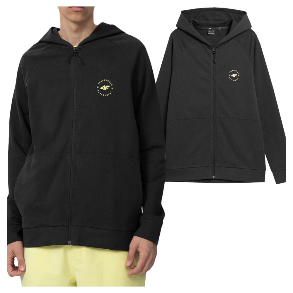 

4F Bluza Męska Rozpinana BLM019 Antracyt XXL
