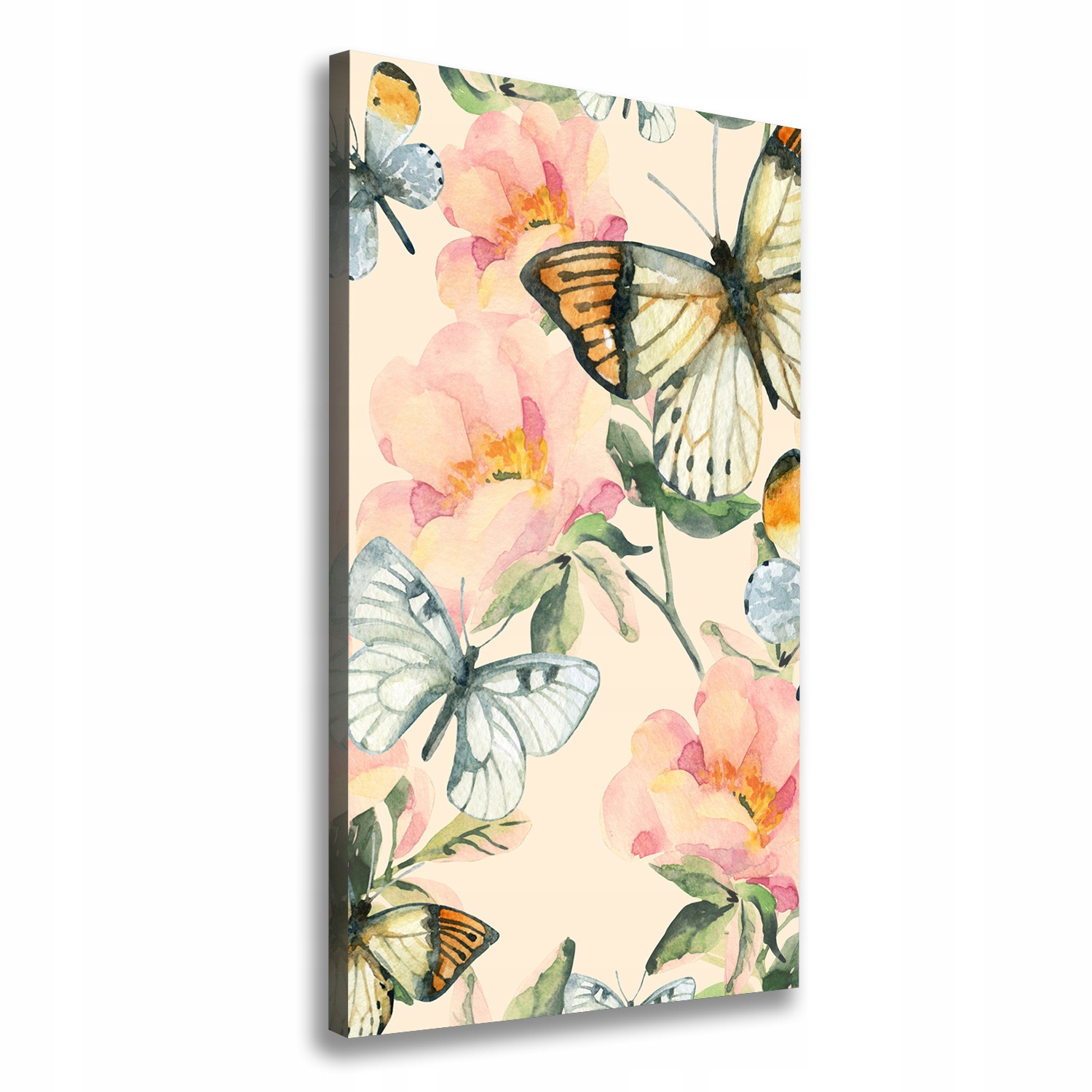 Fotoobraz obraz na plátně Růže a motýli 60x120 cm