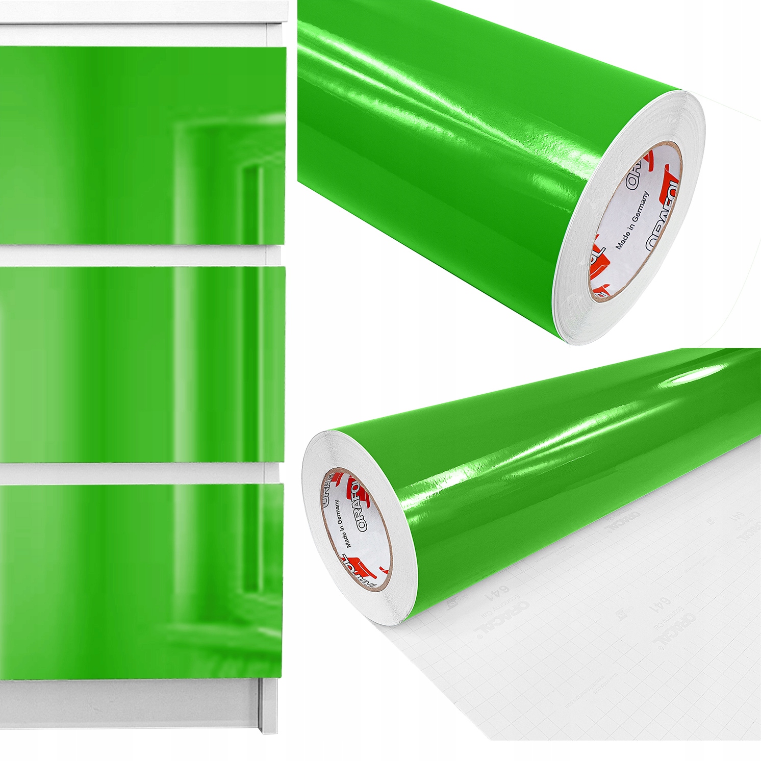 

Okleina Meblowa Zielona Połysk 100 cm x 50 cm Pcv