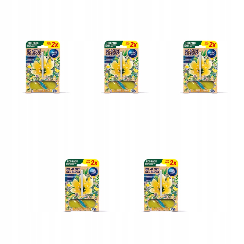 Ambi Pur Active Gel Block závěs na Wc Citrus & Jasmin 2 x 45 g X5
