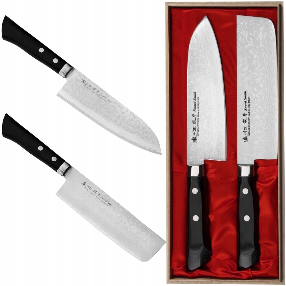 Satake Unique Sai VG-10 Japonský set 2 nožov Santoku 17 cm a Nakiri 17 cm