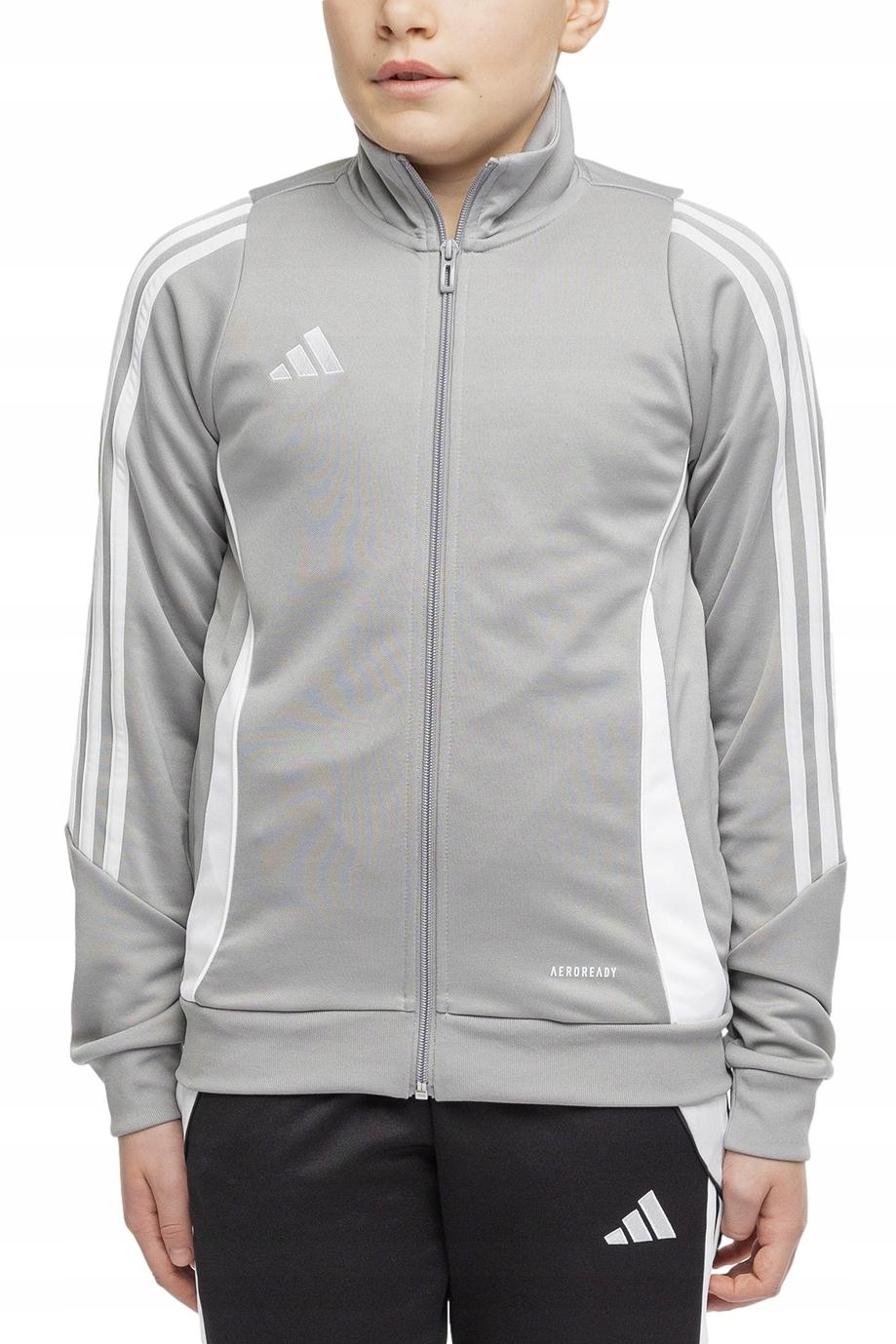Bluza Dziecięca adidas Tiro 24 Rozpinana Stójka Training Sportowa Szara 116