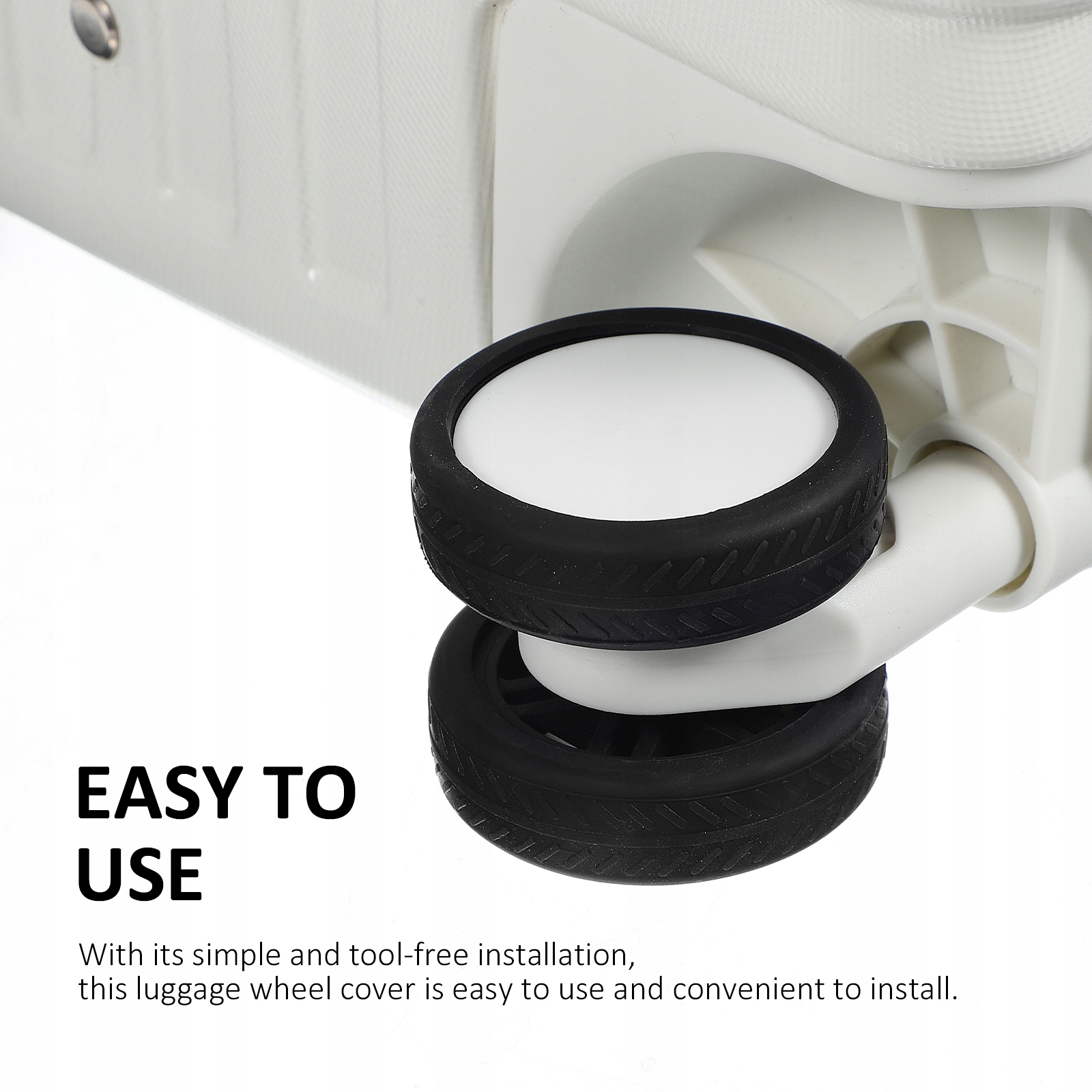 SILIKONOWE OSŁONY NA KOŁA BAGAŻOWE DO WALIZKI Materiał dominujący poliester