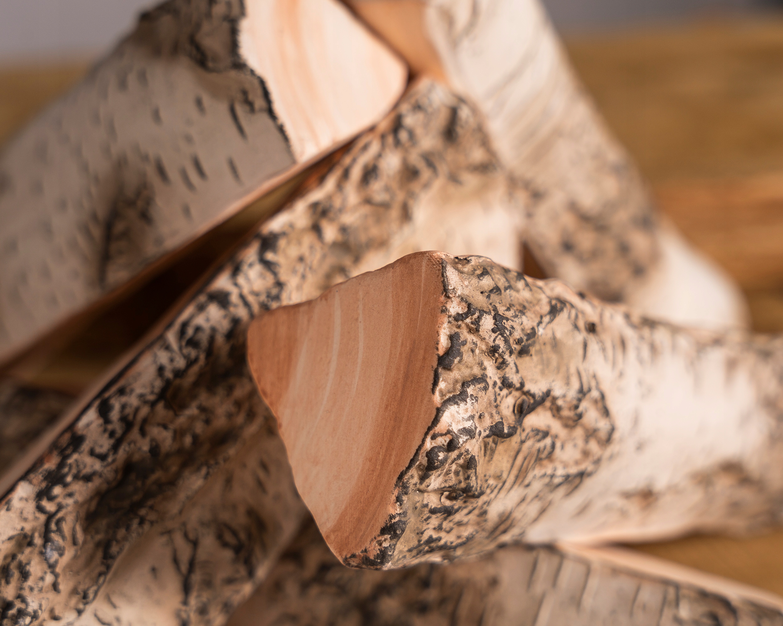 Polana ceramiczne DREWNO DO BIOKOMINKA brzoza 5szt Marka First Polska