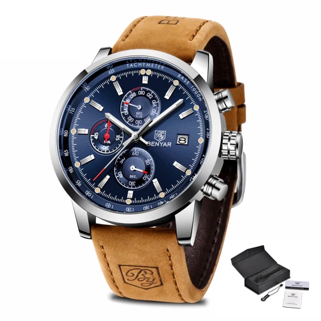 

Zegarek Benyar Klasyczny Męski Chronograf Pudełko