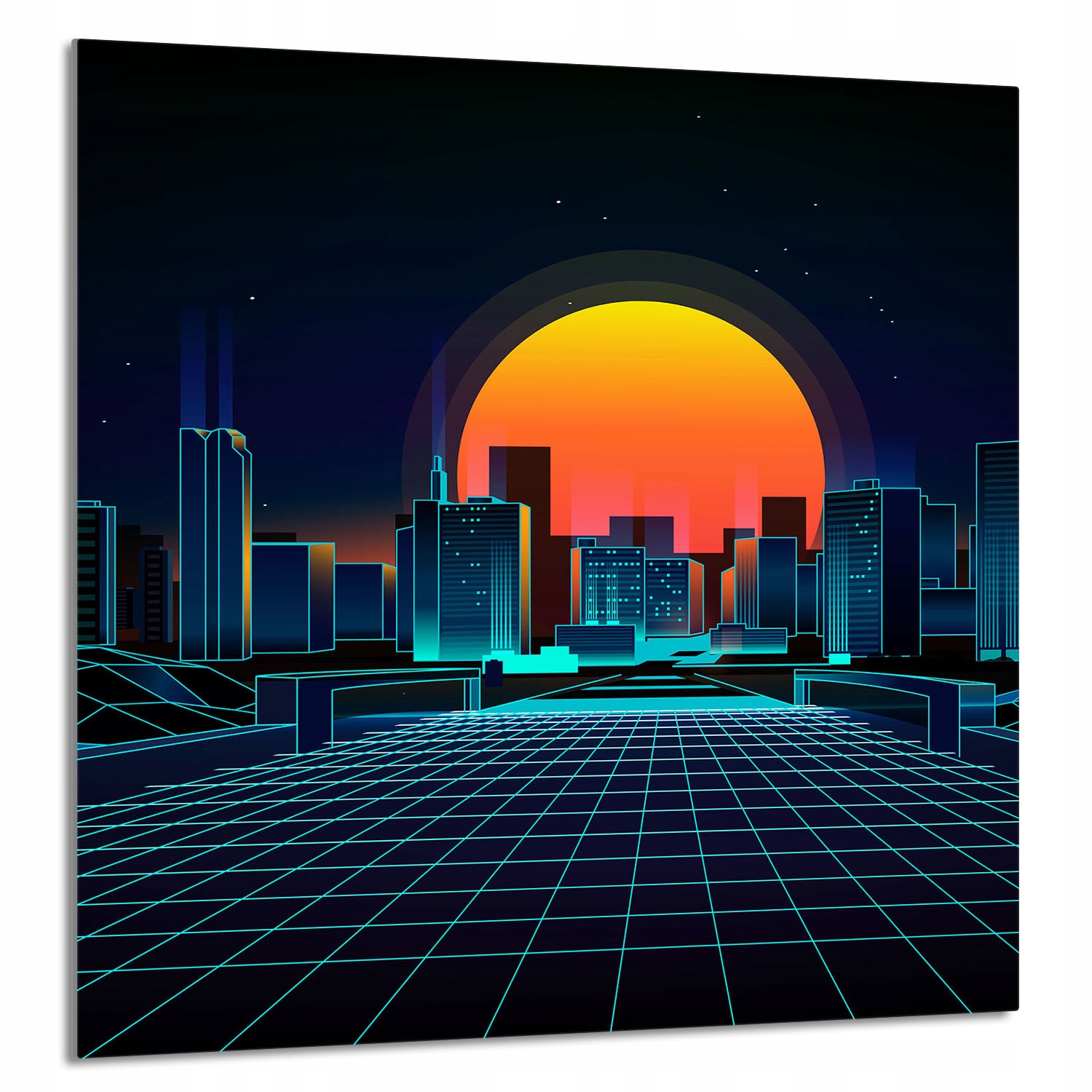 Skleněný Panel Do Kuchyně 60x65 Město Tvrzené Sklo