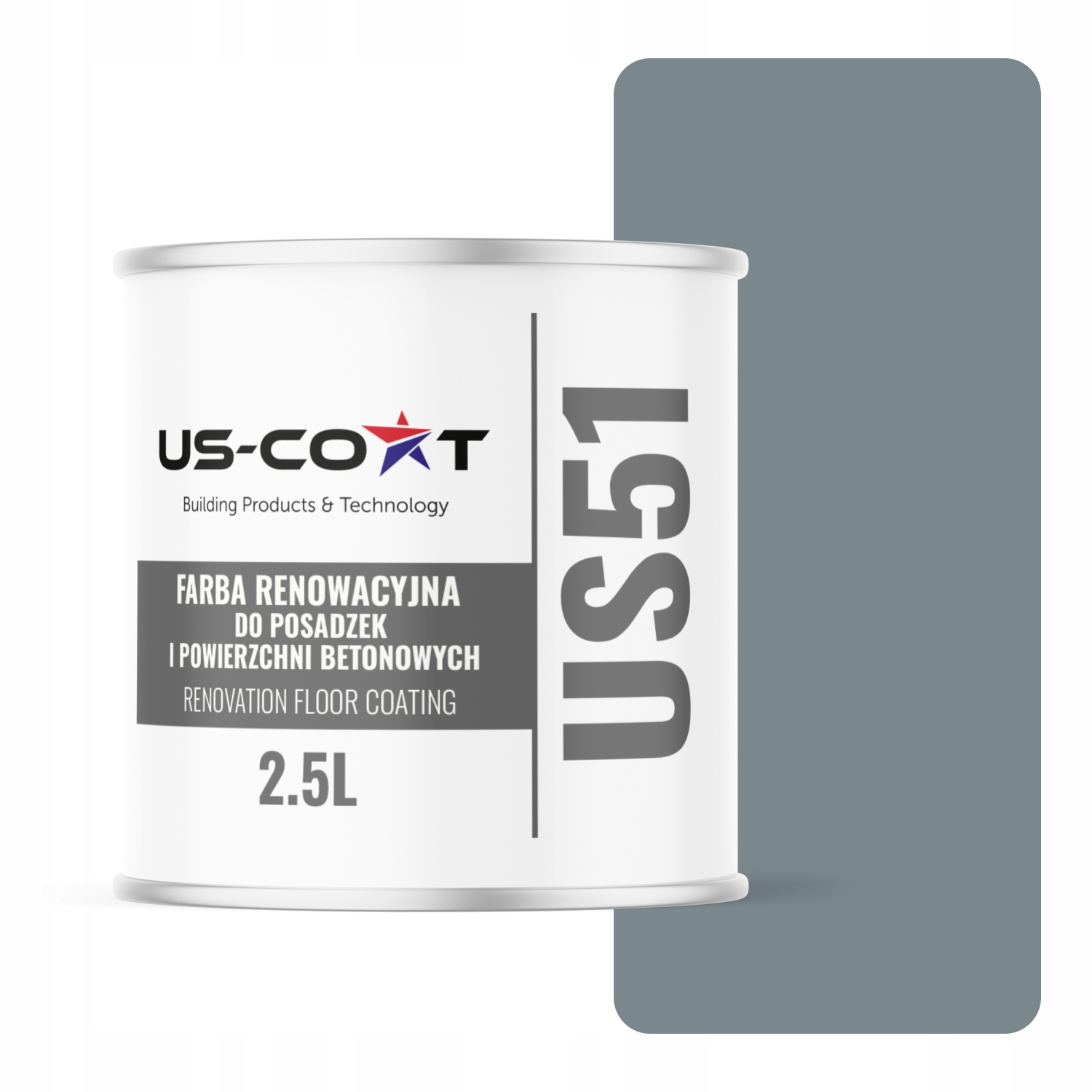 Farba Na Renováciu Podláh Betón Garáž Veverička Šedá RAL7000 Lesk 2,5 L