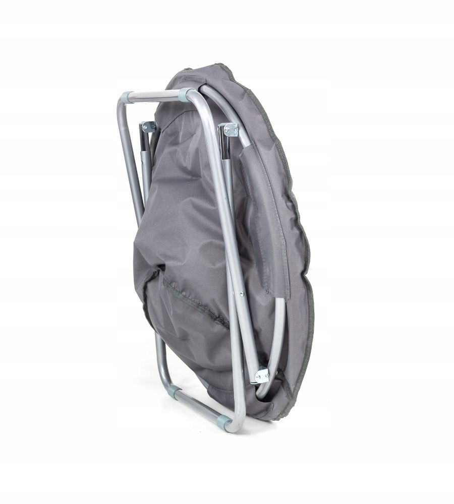 SKŁADANY FOTEL OGRODOWY HAPPY MEVEN SZARY 80 X 66 X 82CM STALOWY STELAŻ Styl nowoczesny