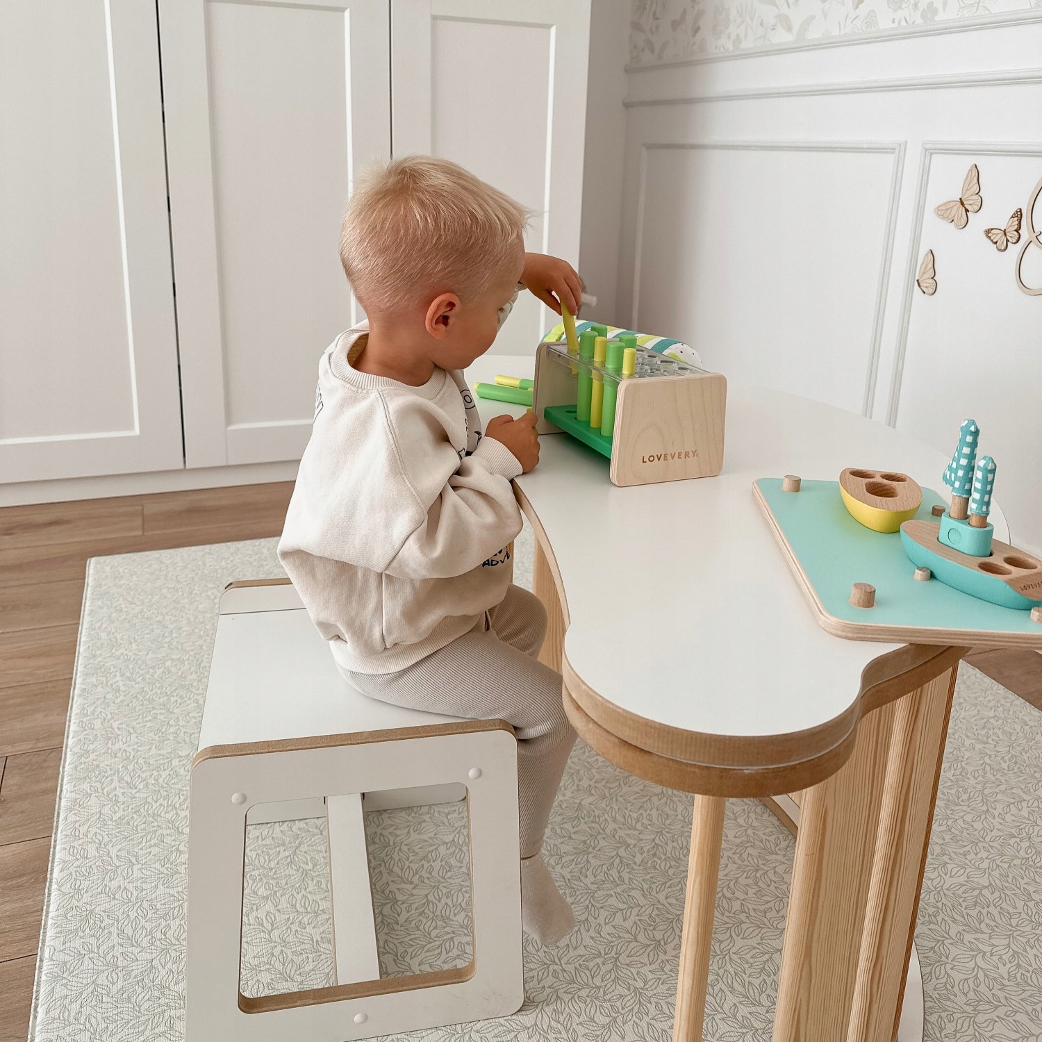 Krzesełko do bujaka Montessori Wiek dziecka 3 m +