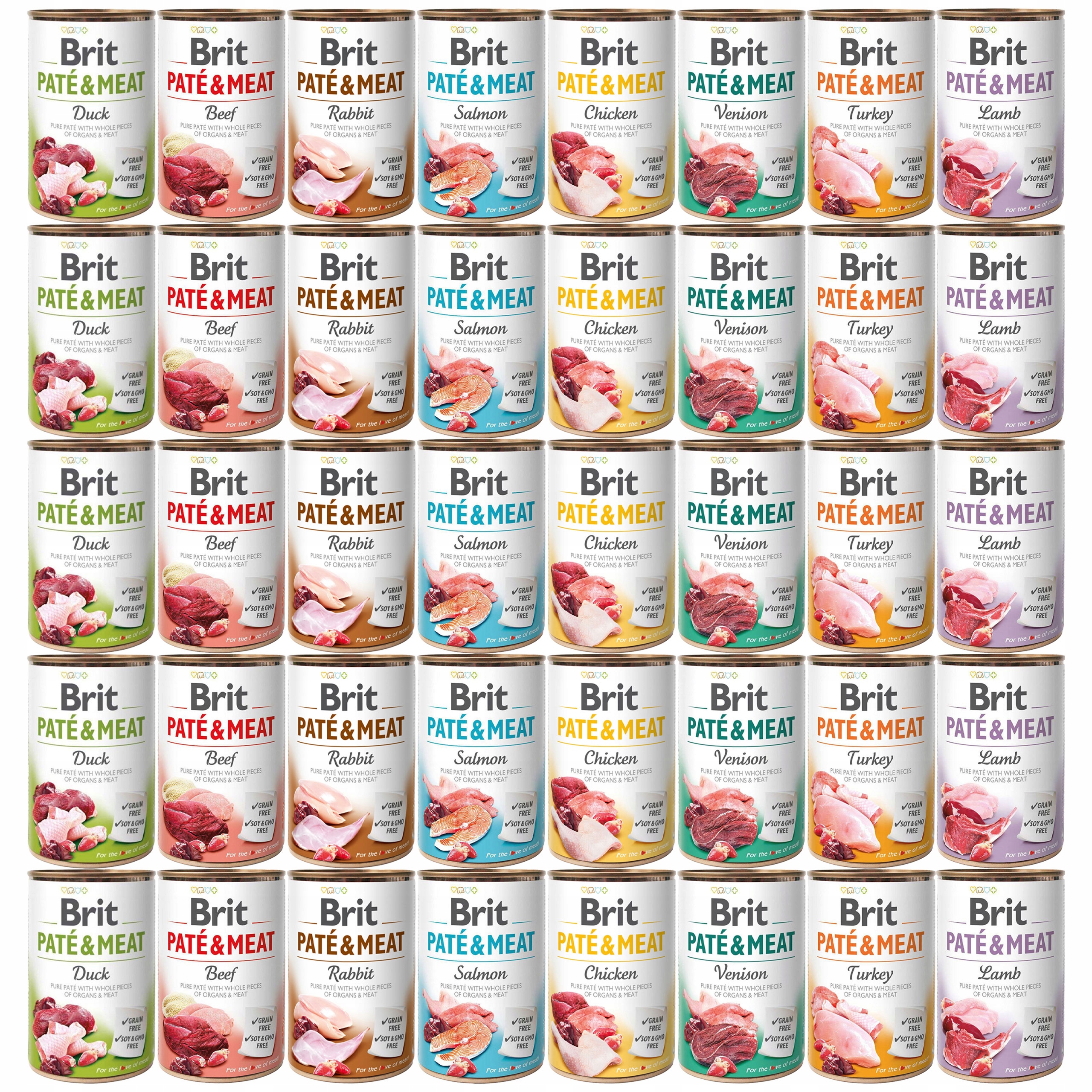 Levně Brit Pate & Meat Mix Chutí krmivo pro psy, mokrá konzerva 40 x 400 g bez obilovin