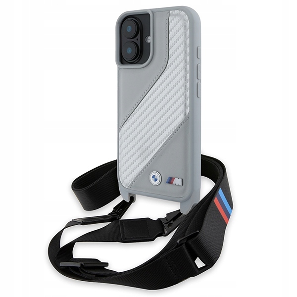 Pouzdro Bmw BMHCP16S23PSCCG pro iPhone 16 6,1" šedé/šedé pevné pouzdro M Edition